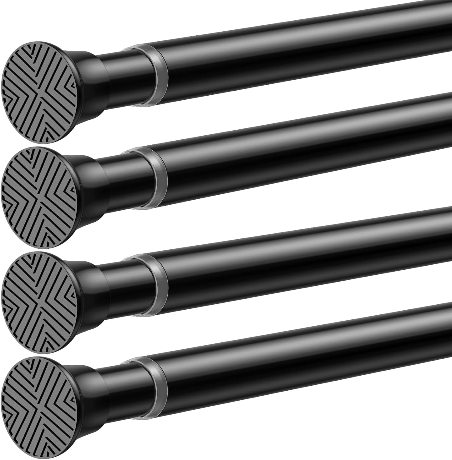 Adjustable Pressure Tension Curtain Rods for Windows 23 to 46 in