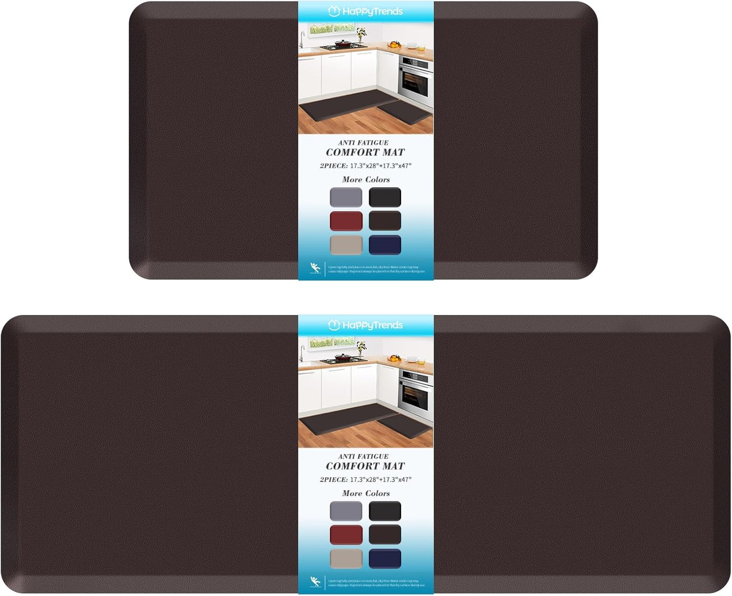 HappyTrends Kitchen Mat Cushioned Anti-Fatigue Floor Mat Set