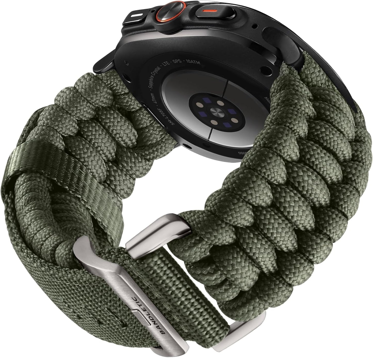 Rugged Paracord Band for Samsung Galaxy Ultra Watch - Army Green
