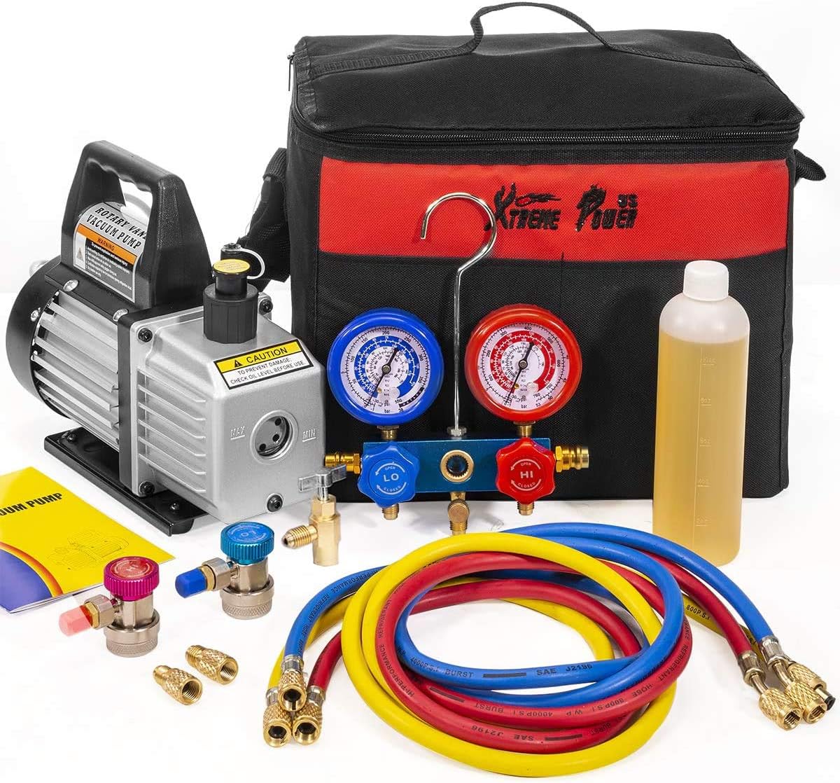 XtremepowerUS HVAC Air Vacuum Pump for Efficient AC Repair