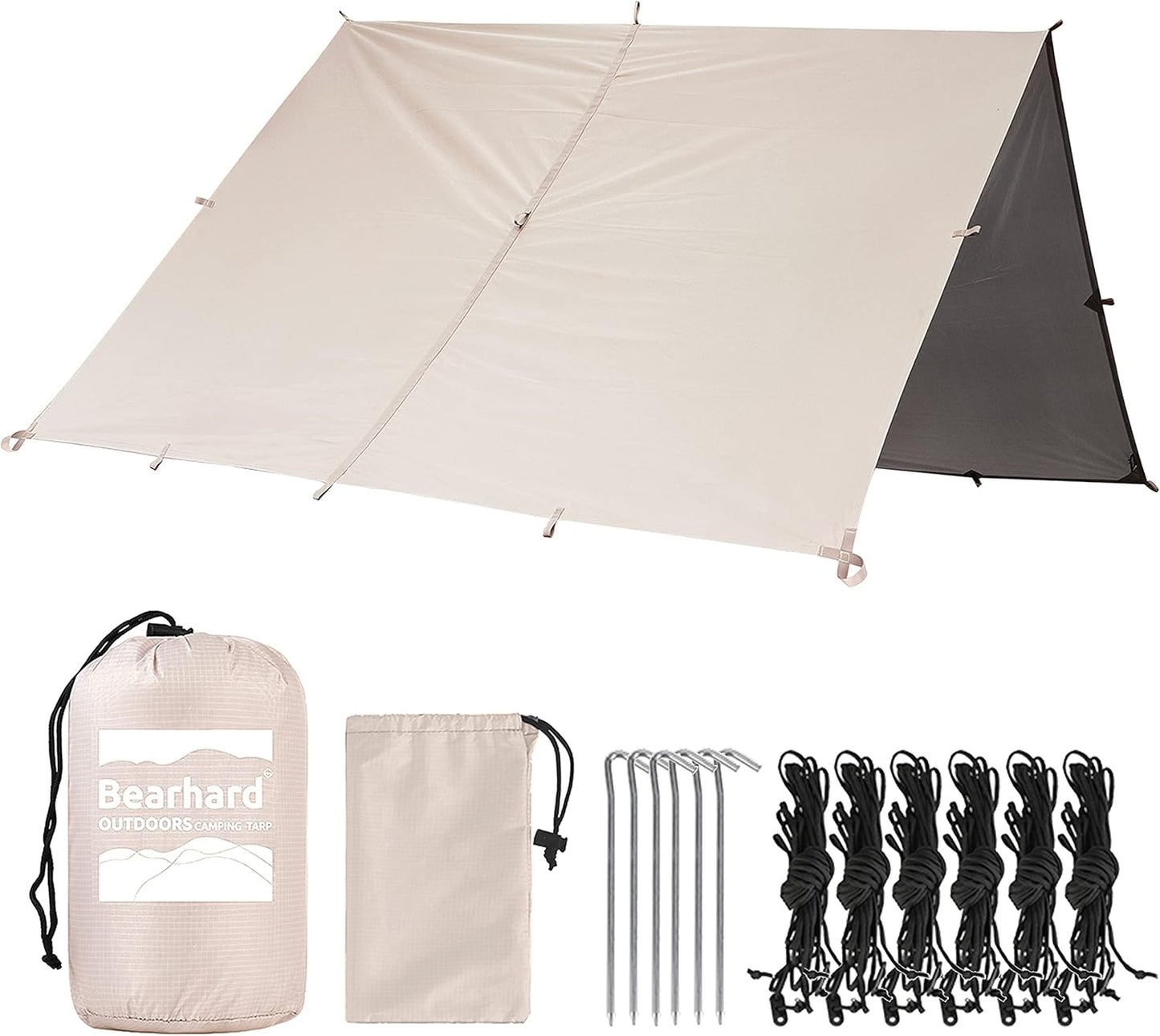 Bearhard Waterproof Camping Tarp for Outdoor Adventures and Hiking