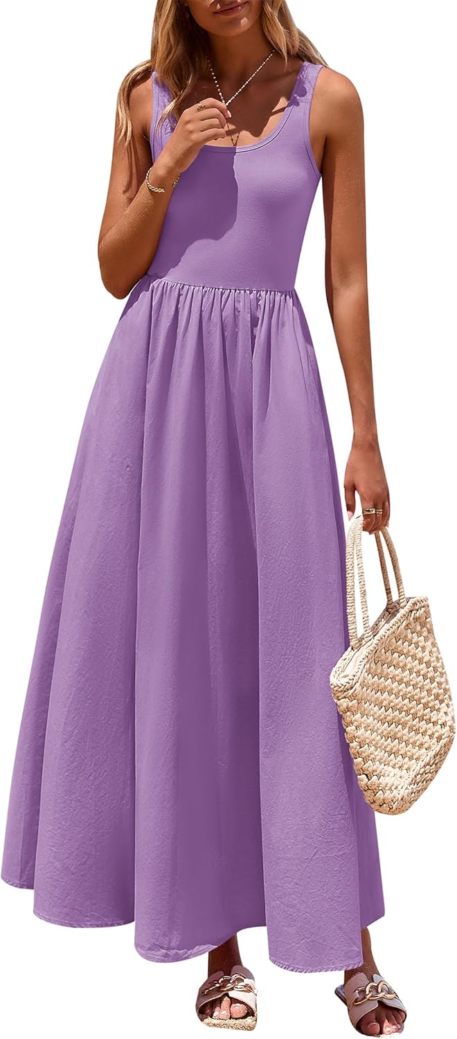 PRETTYGARDEN Womens Summer Casual Scoop Neck Maxi Dress Review