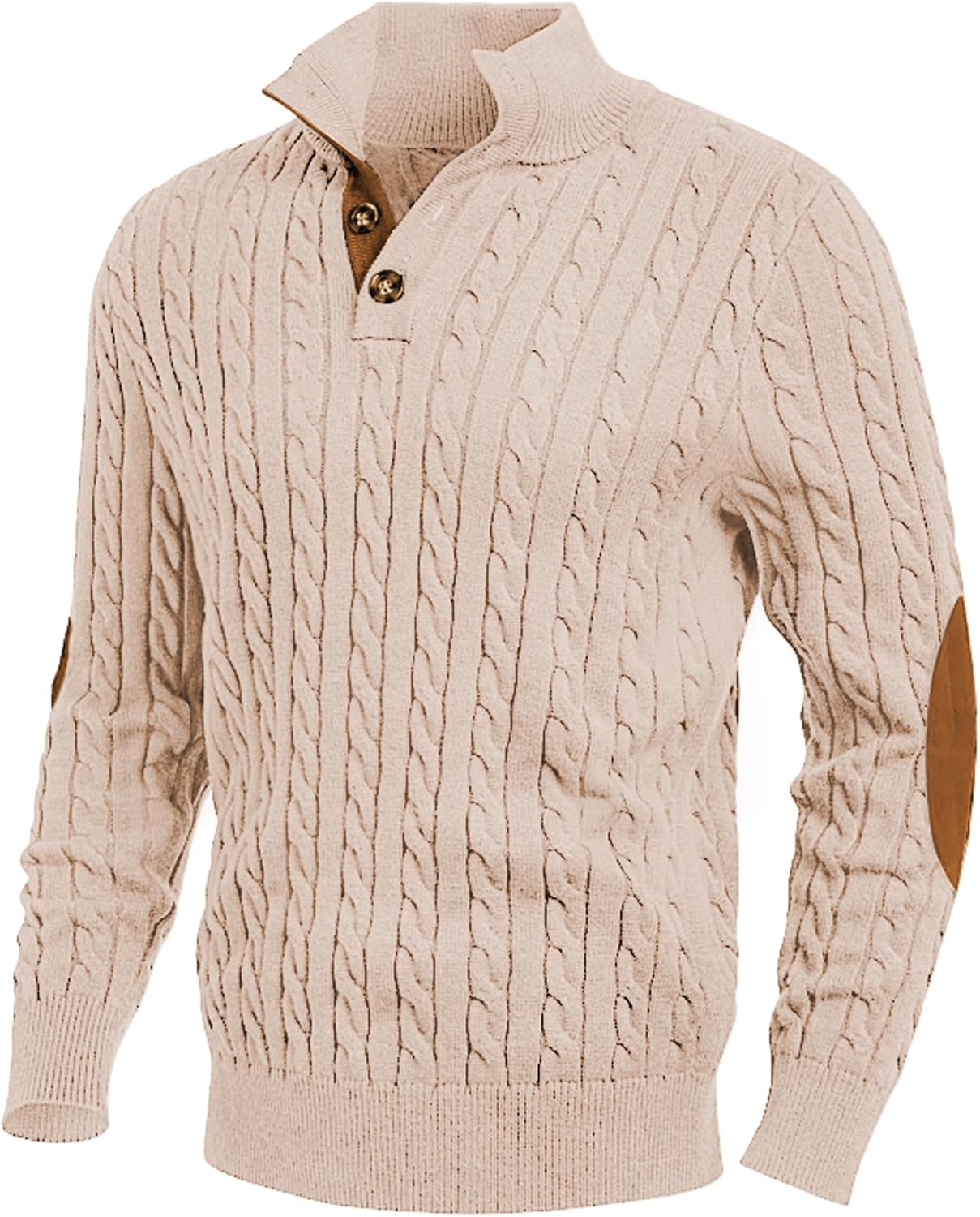 JMIERR Men's Cable Knit Pullover Sweater for Casual Style