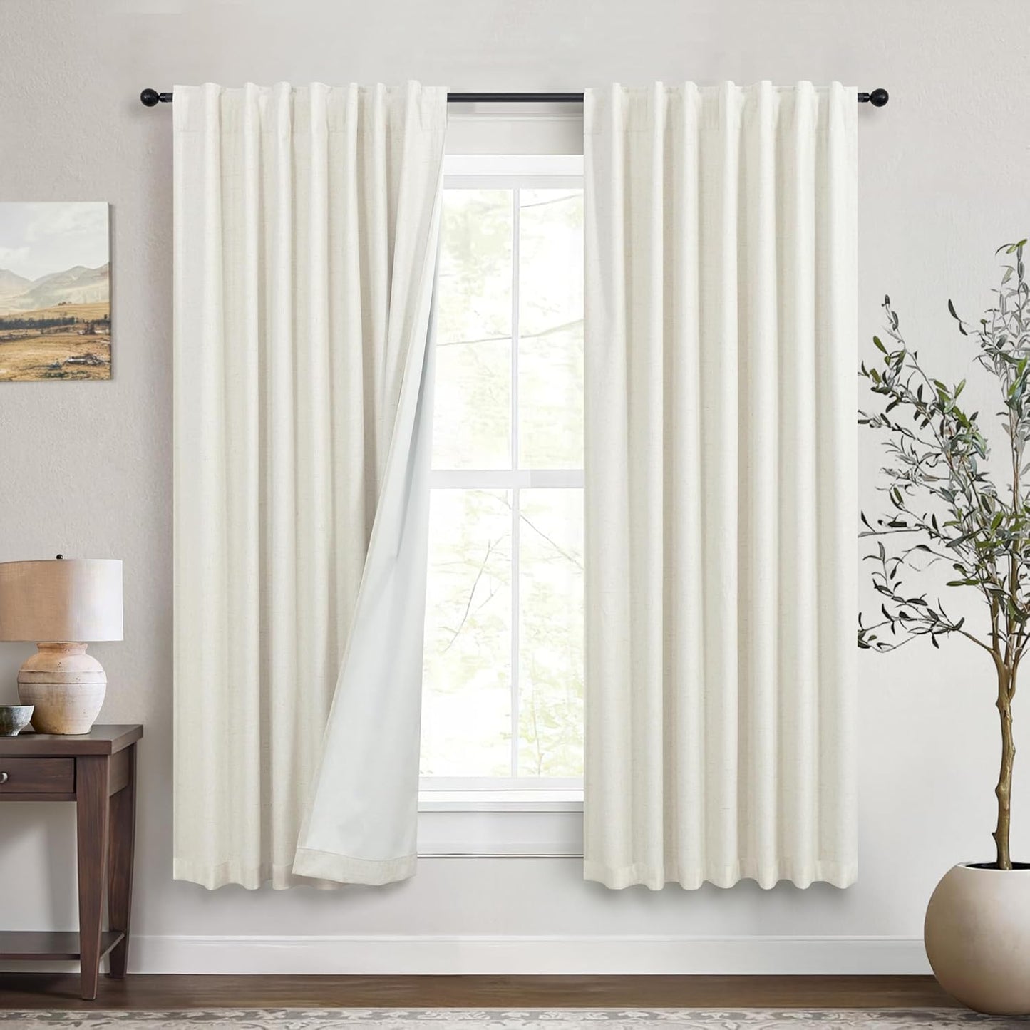 DANCURTON Short Length Blackout Curtains for Elegant Home Decor