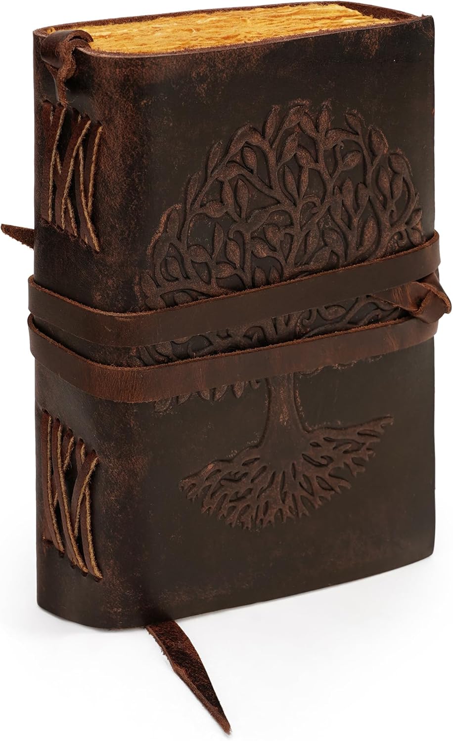 LUXEORIA Tree Of Life Leather Journal - Handmade Vintage Sketchbook