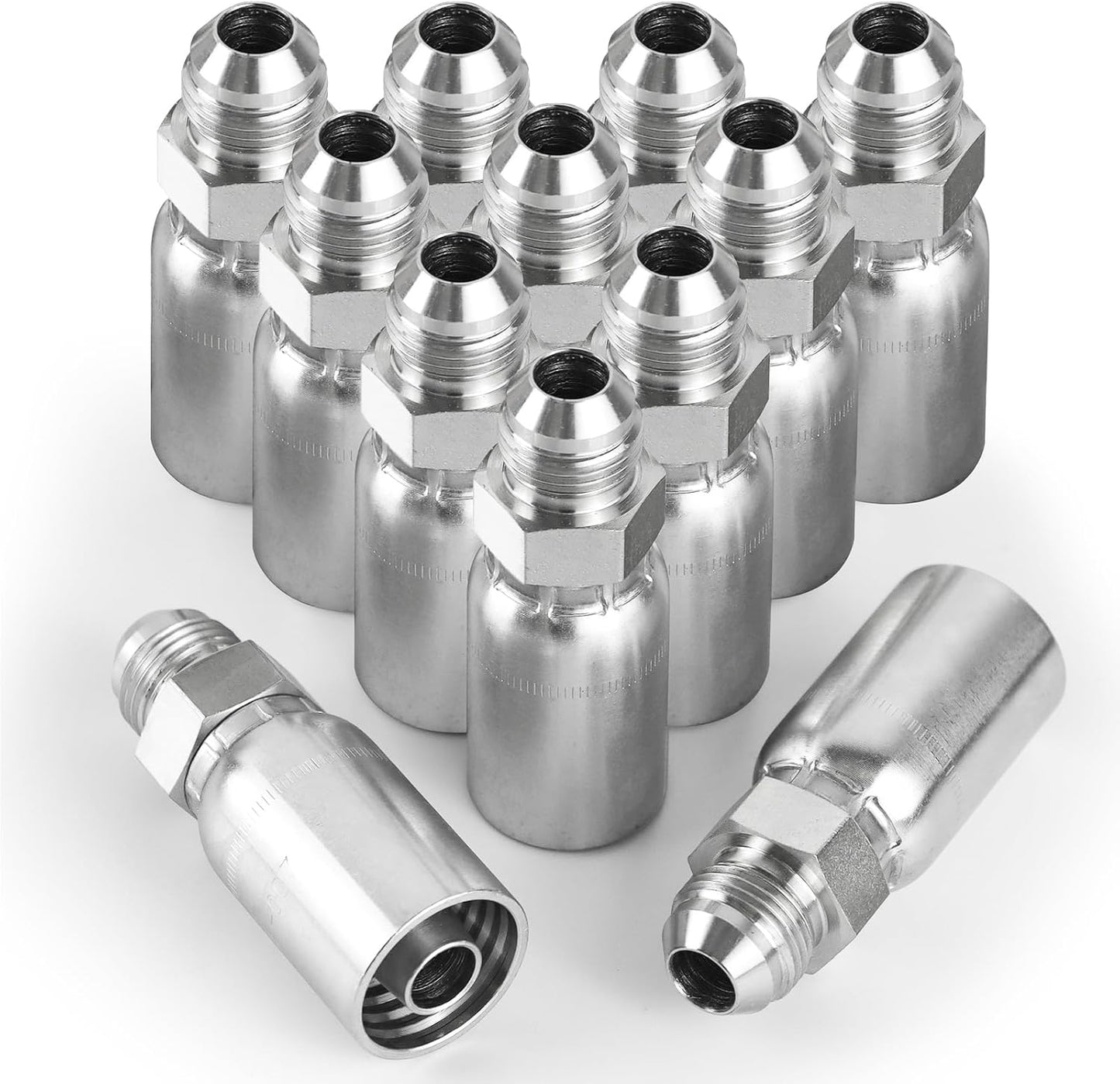 12Pack 3/8in Hydraulic Hose Fittings for Heavy Duty Use