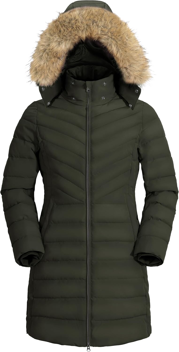 Pioneer Camp Women's Winter Coats: Warm Thicken Puffer Jacket