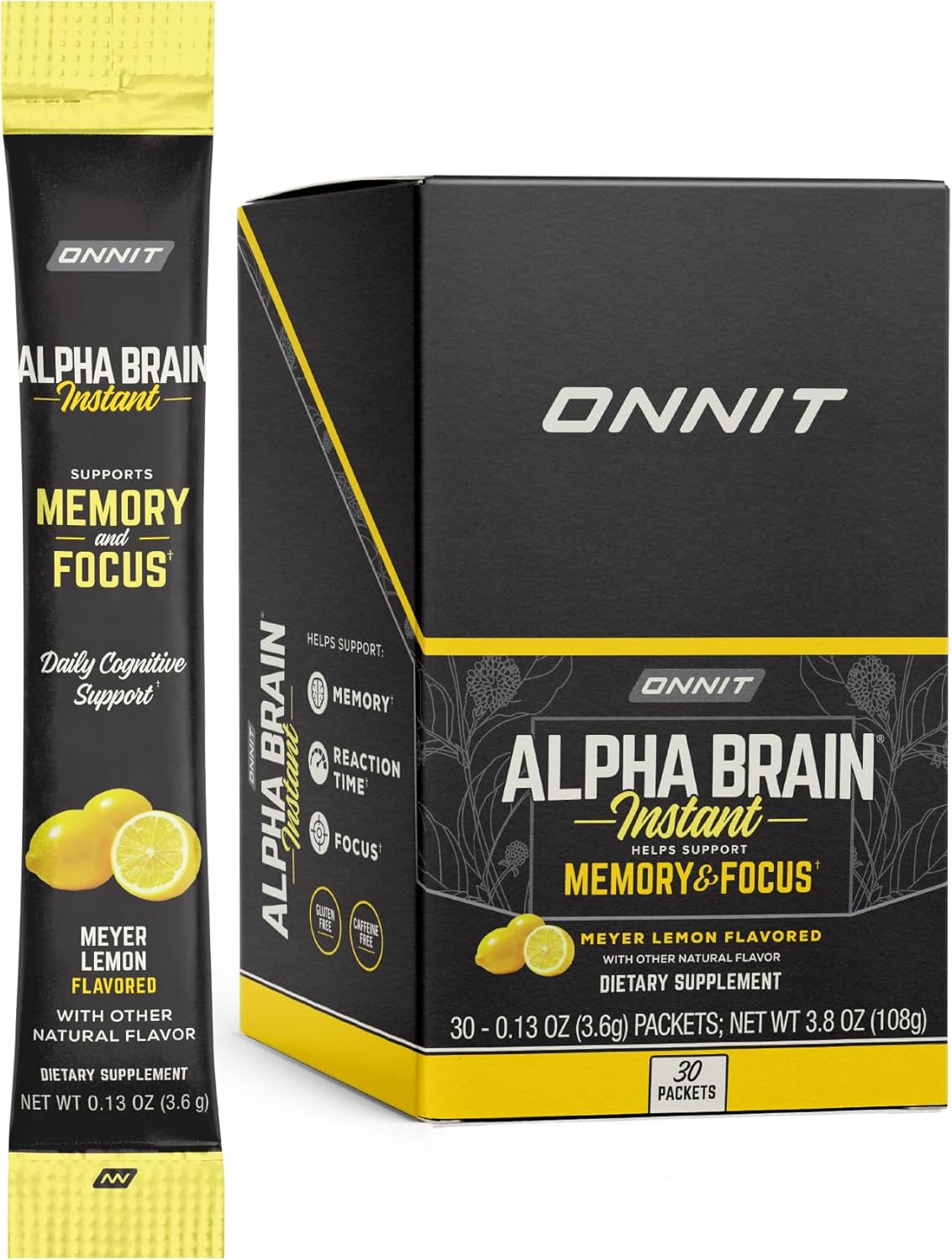 ONNIT Alpha Brain Instant Nootropic Supplement for Focus & Clarity