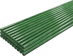 Garden Stakes 48 inch Solid Green Glass Fiber Plant Support Rods
