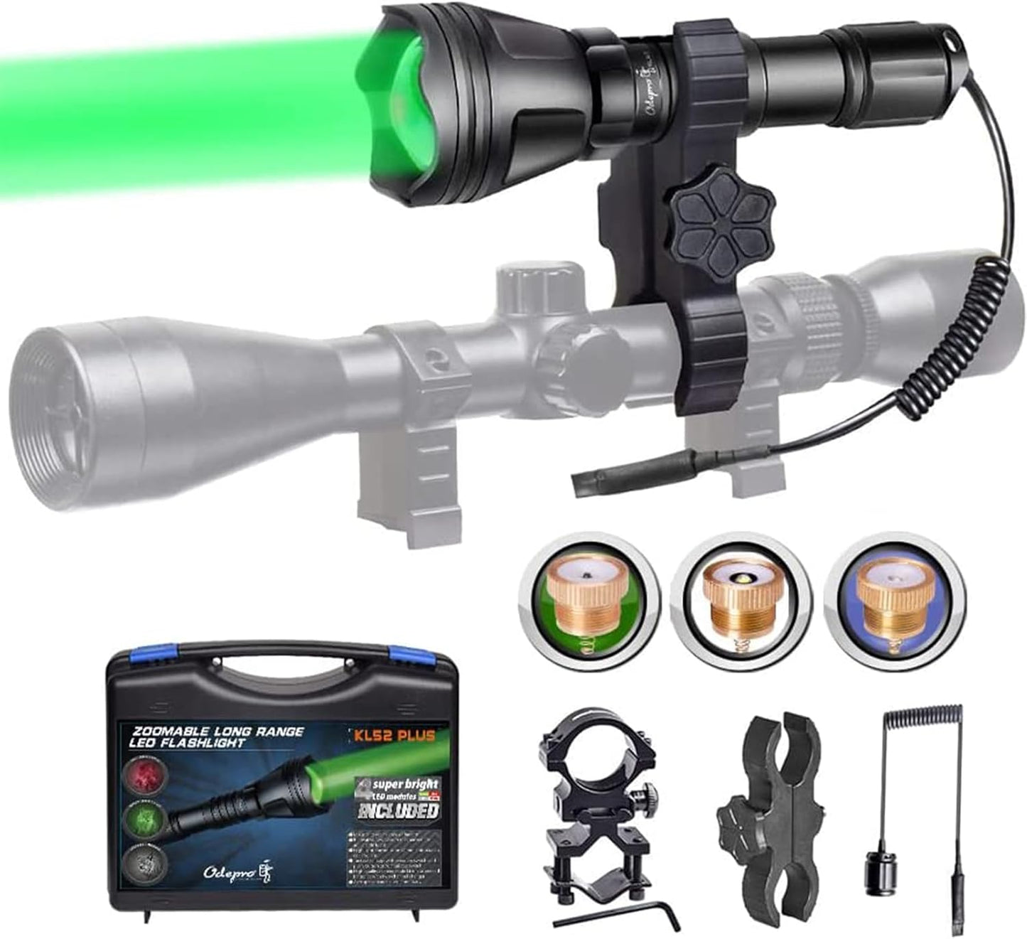 KL52Plus Zoomable Hunting Light for Predator Flashlight Use