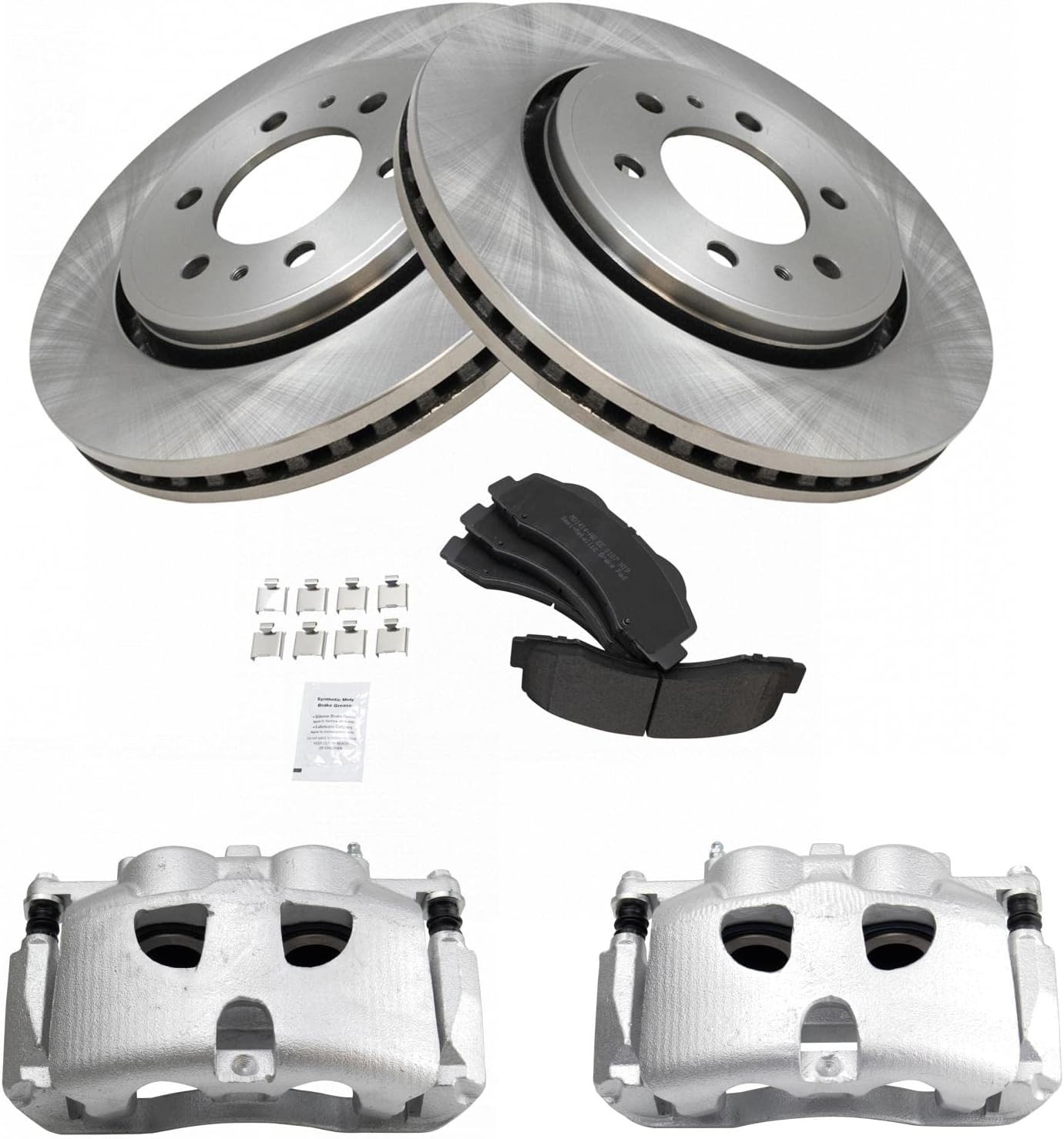 TRQ Front Brake Pad & Rotor Kit for 2010-2017 Ford Expedition