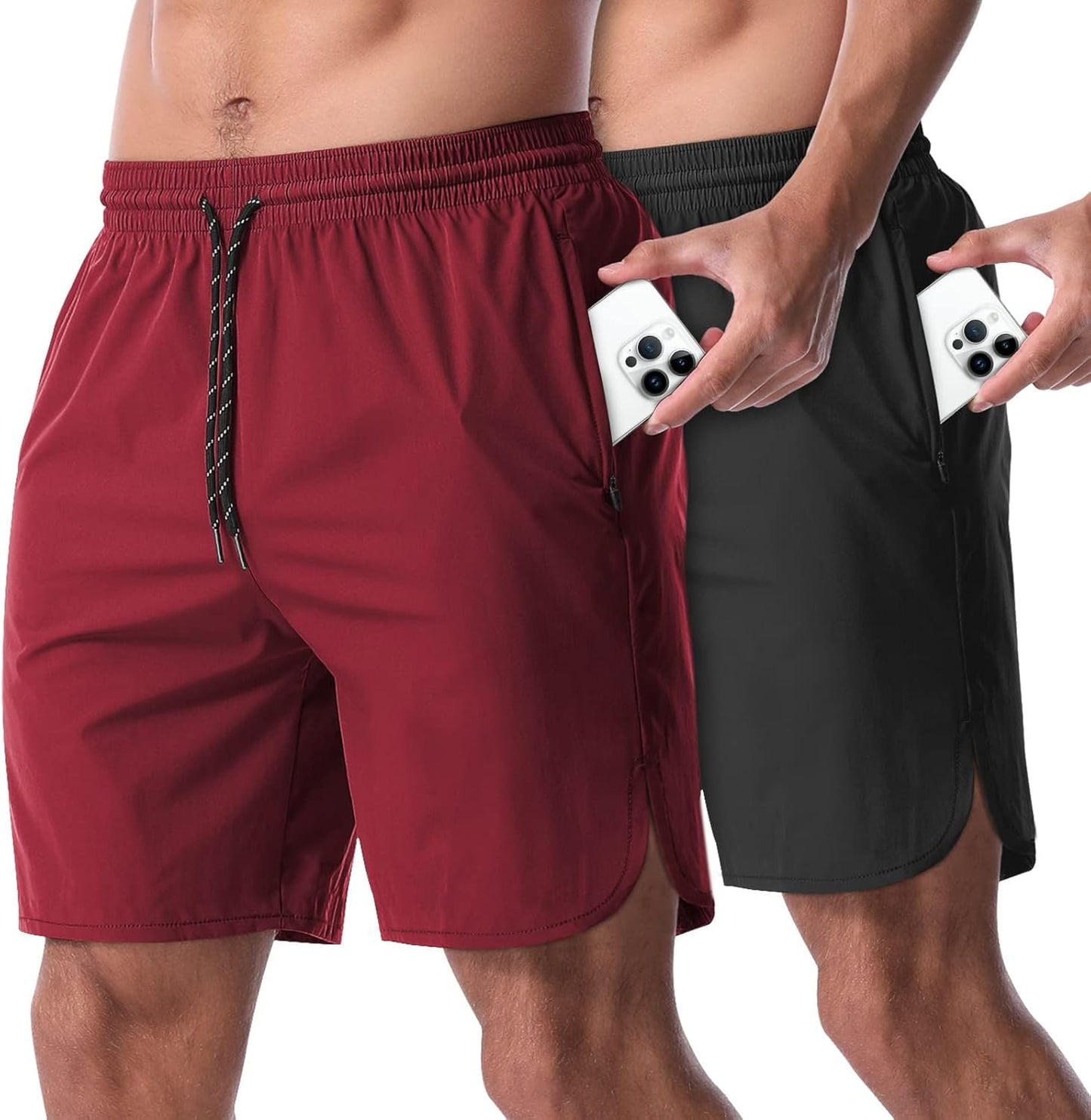 CANGHPGIN Men's Running Athletic Shorts 7ft' Quick Dry