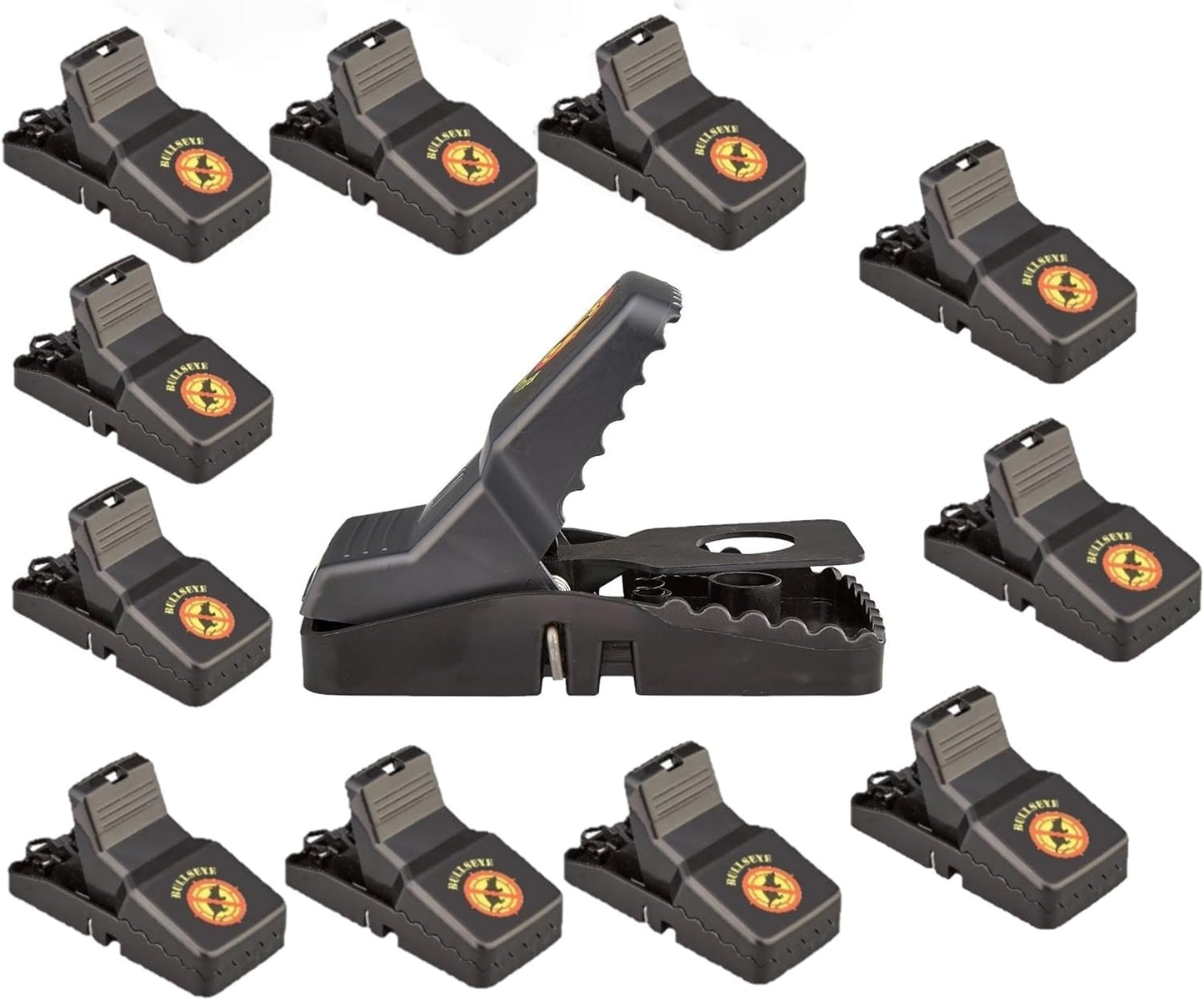Bullseye 12 Pack - Reusable Mouse Traps with Teeth