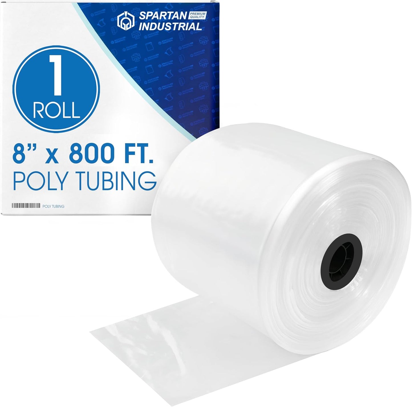 Spartan Industrial 8in X 800ft Clear Plastic Tubing for Packaging