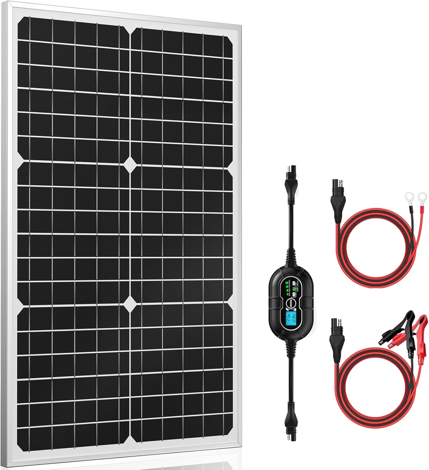 High Efficiency 30W Solar Panel Kit with MPPT Charge Controller