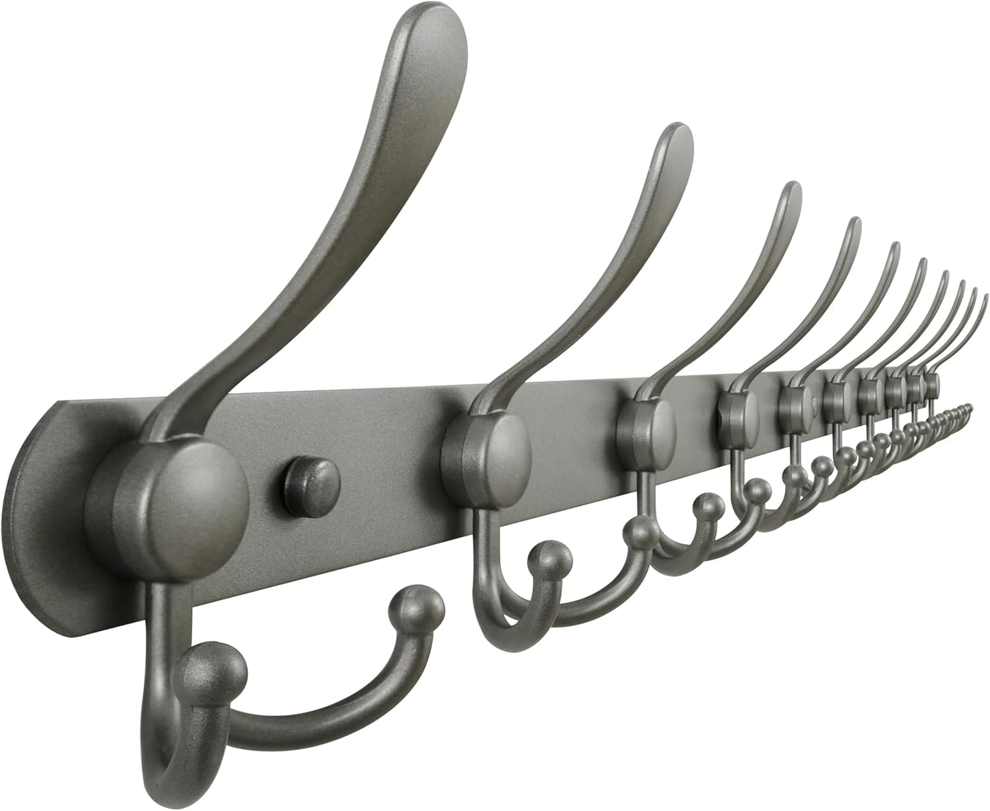 Dseap Coat Rack Wall Mount - Heavy Duty 10 Tri-Hooks for Coats