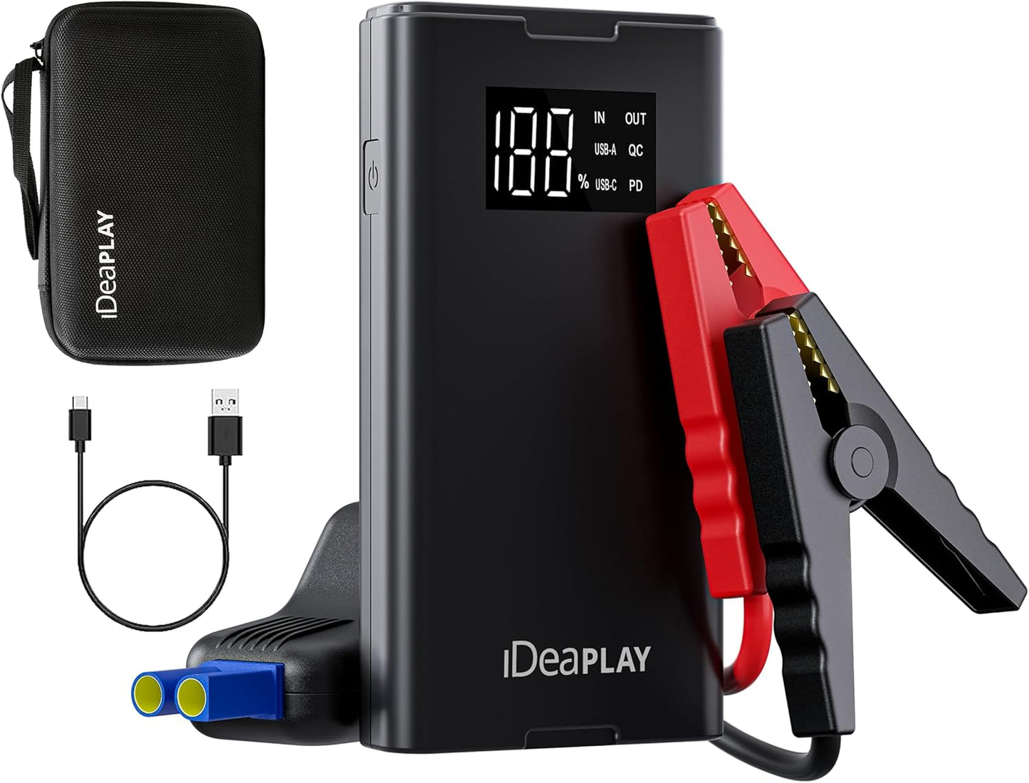 IDEAPLAY 1500A Jump Starter - Fast Charging, Power Up Any Engine!