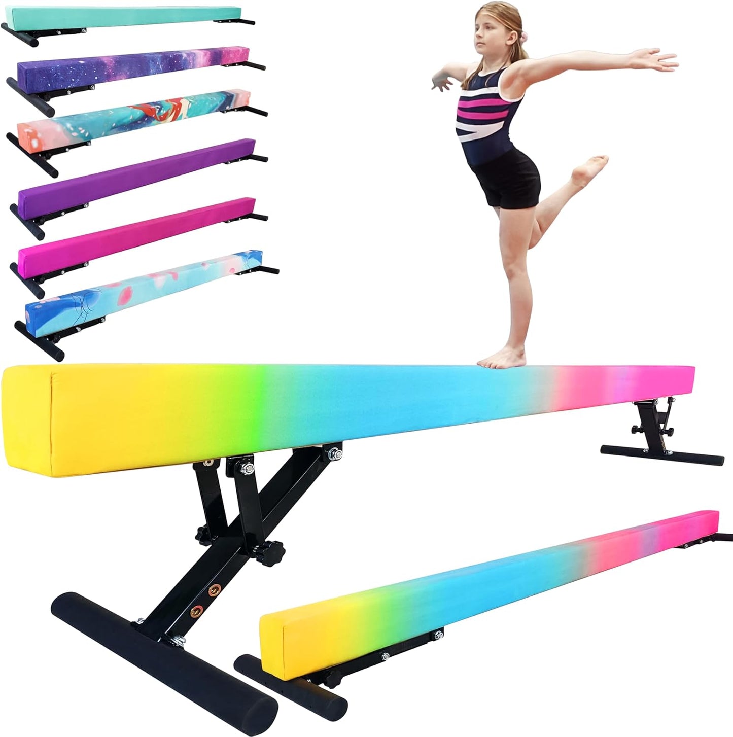Adjustable Balance Beam for Kids - 8FT Gymnastics Equipment