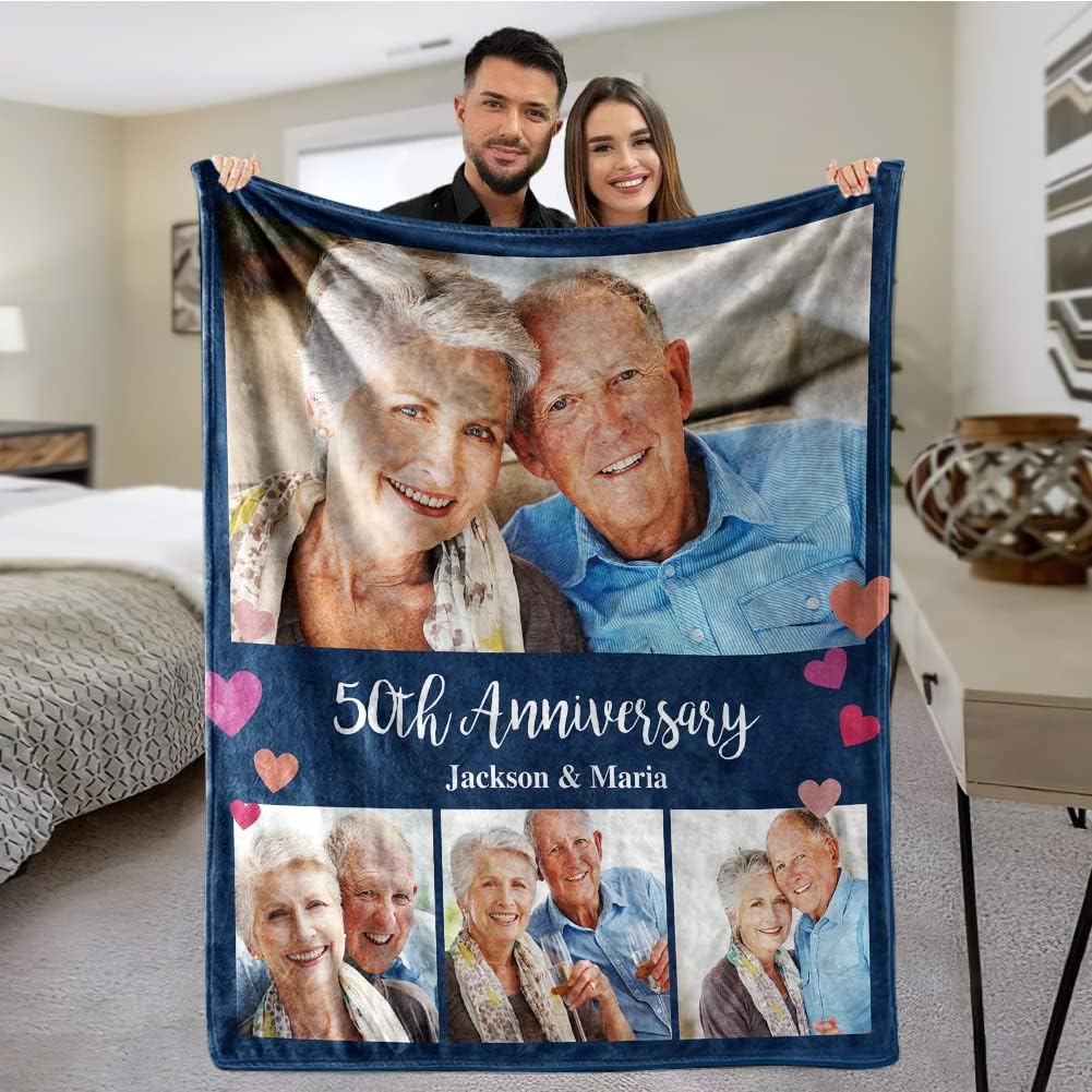 Custom Blankets with Photos for Couples - Unique Gifts
