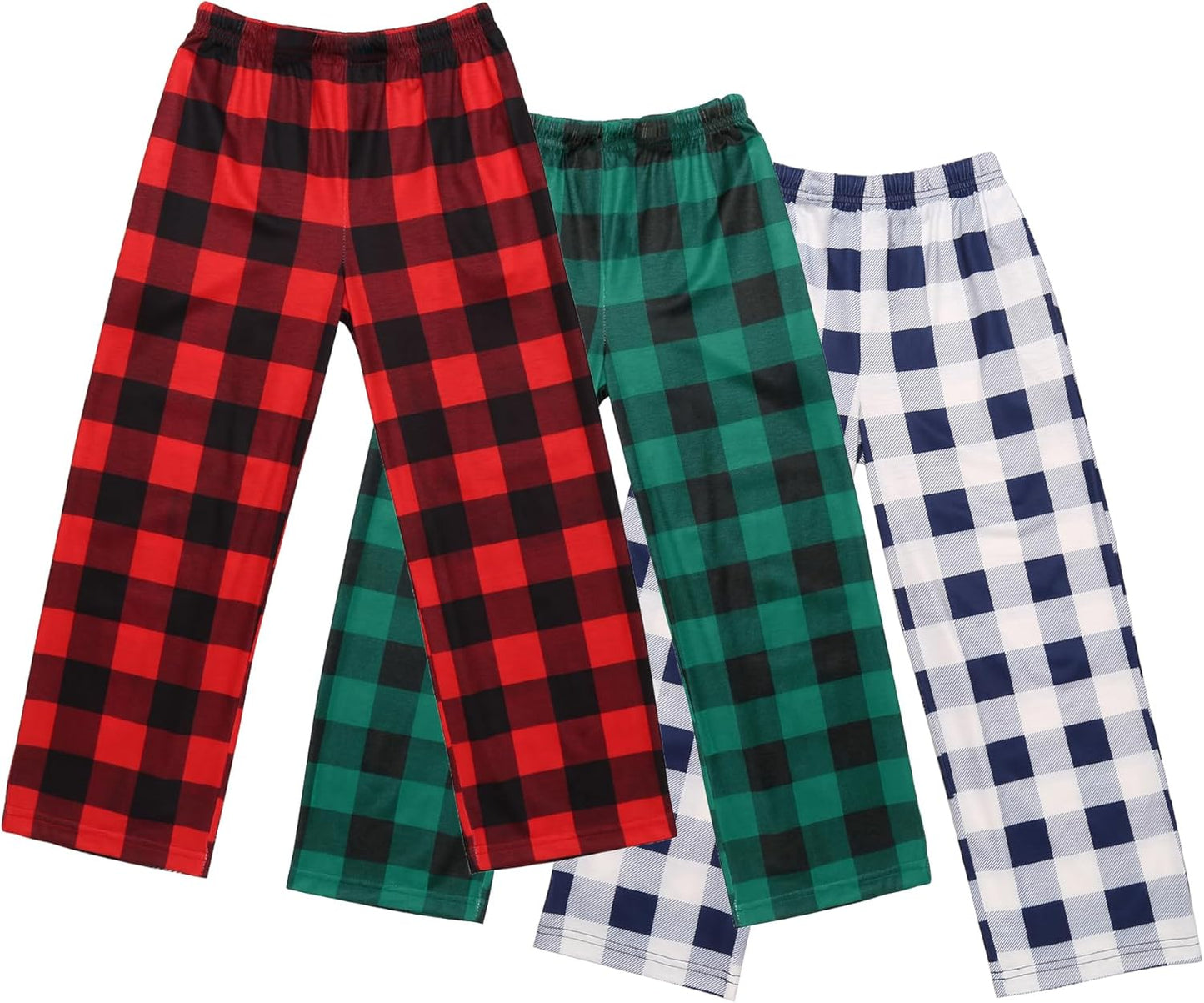 Ekouaer Boys 3 Pack Plaid Lounge Pants with 2 Pockets Review