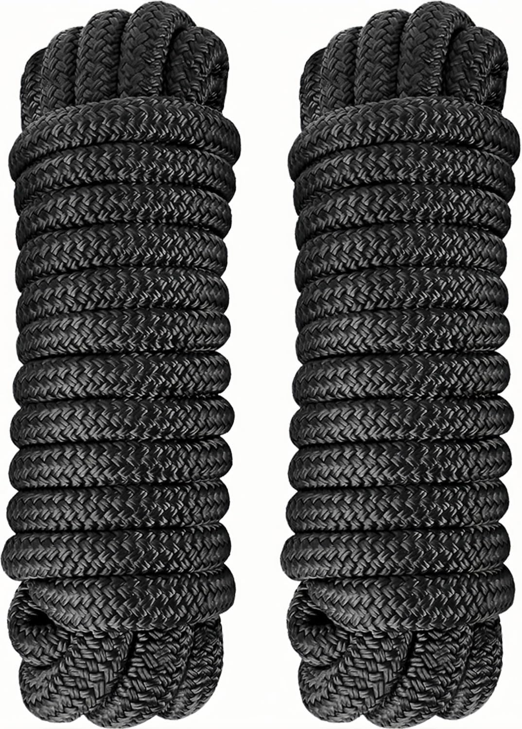 Dock Lines 2 Pack 5/8in x 50ft Double Braided Nylon Boat Ropes