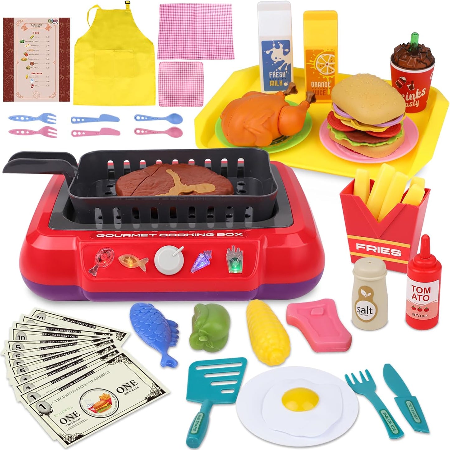 48 PCS Color-Changing Kids Kitchen Playset