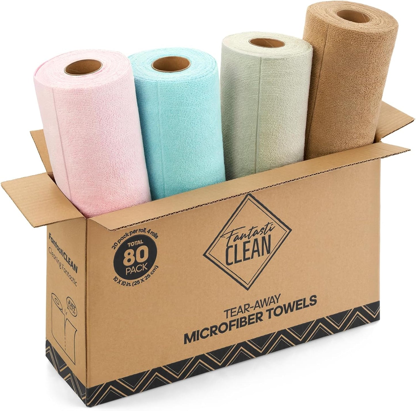 Fantasticlean Tear-Away Dish Cloths - Super Absorbent Microfiber