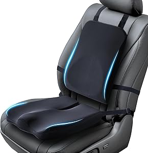 Elmara Car Seat Cushion and Lumbar Support Pillow Combo