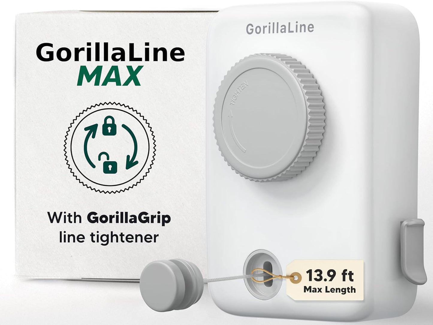 GorillaLine Max Retractable Clothesline for Indoor and Outdoor Use