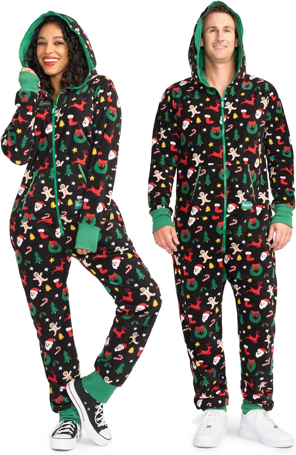 Tipsy Elves Christmas Onesies for Adults - Comfy Holiday Jumpsuits