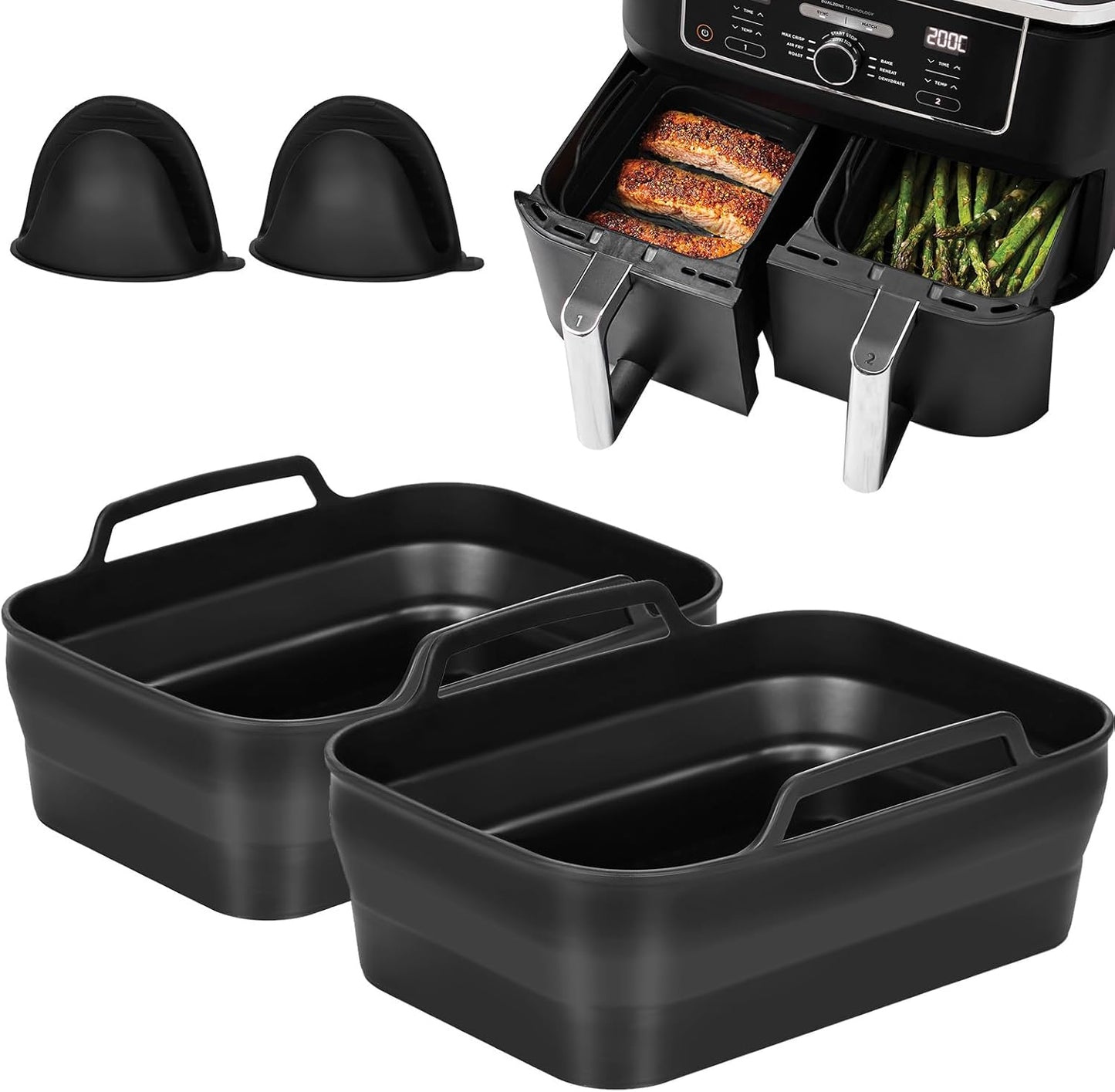 Reusable Silicone Liners for Ninja Air Fryer - Easy Clean!