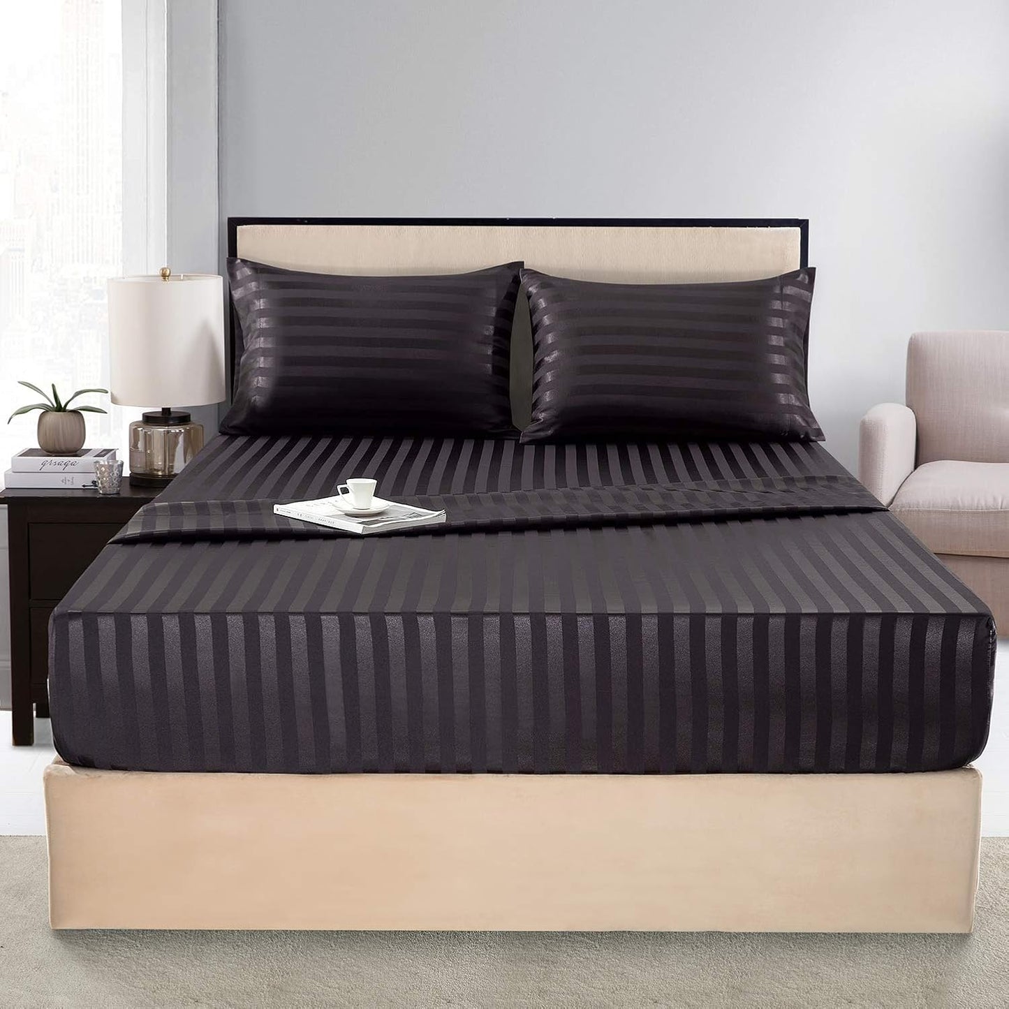 Satin-Silk Sheets King Size Set for Luxurious Sleep Experience