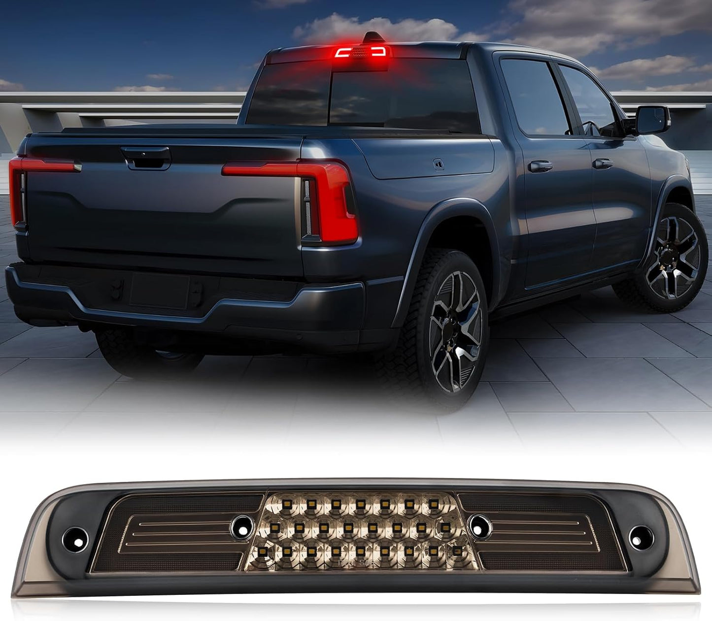 R&F Auto LED Smoked Third Brake Light for RAM 1500 Trucks