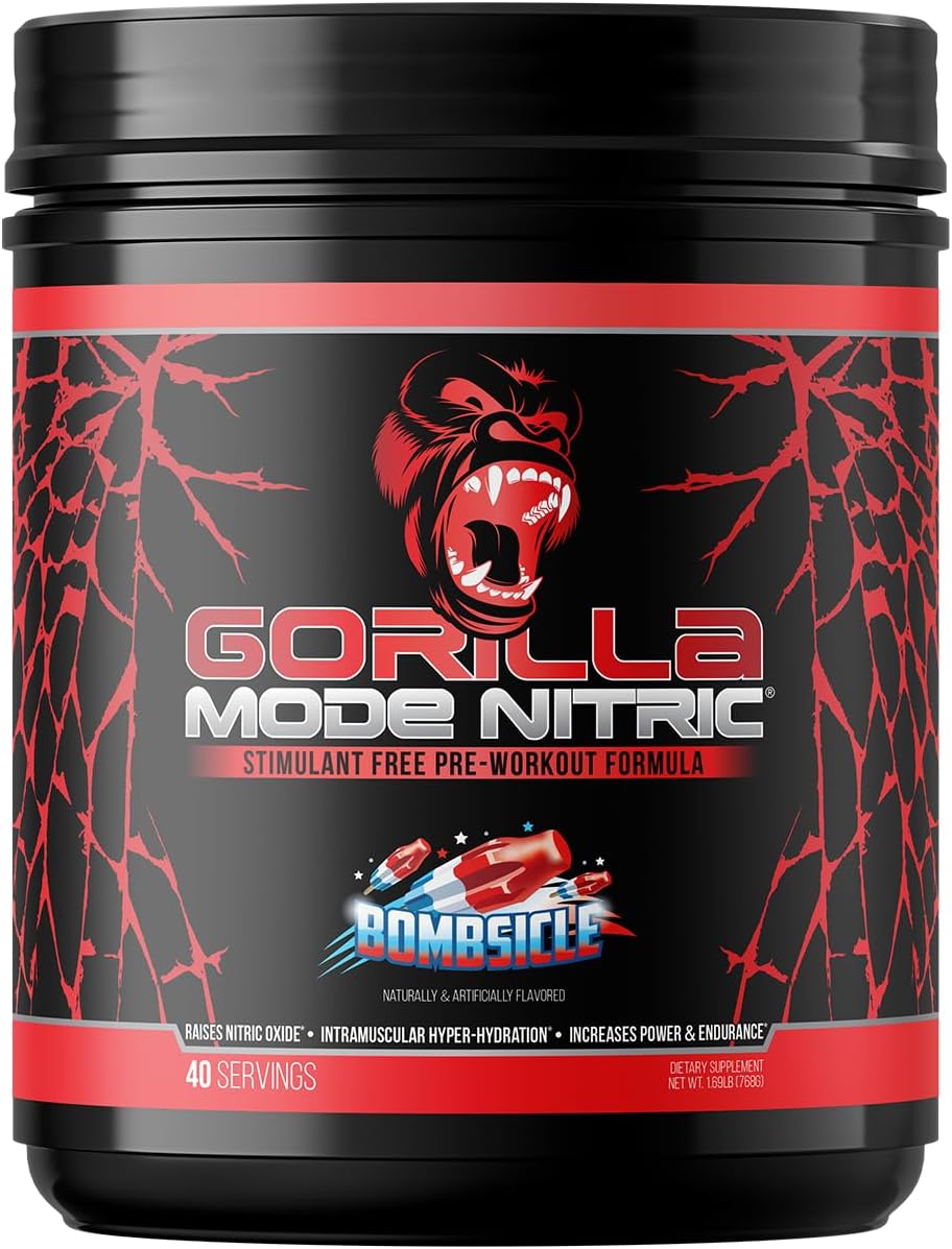 Gorilla Mode Nitric Stimulant Free Pre-Workout for Massive Pumps