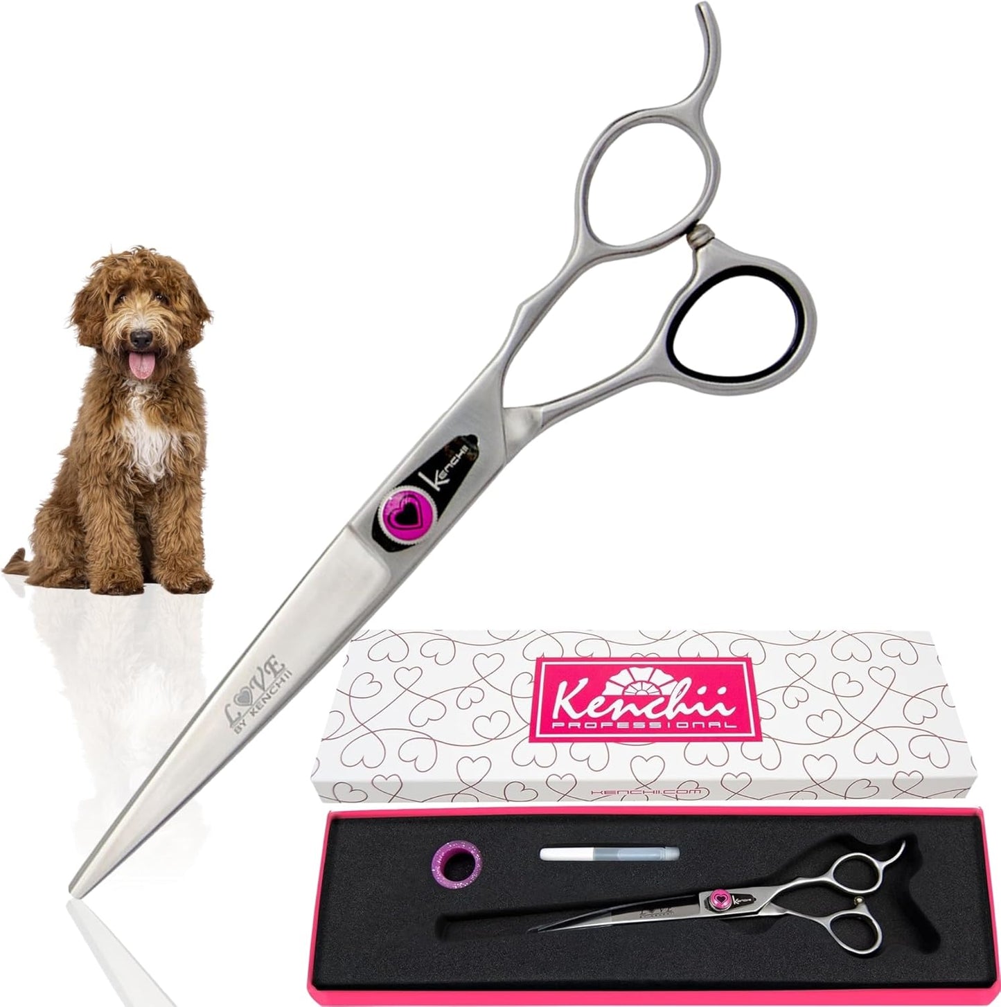 Kenchii Love Dog Grooming Scissors for Professional Grooming