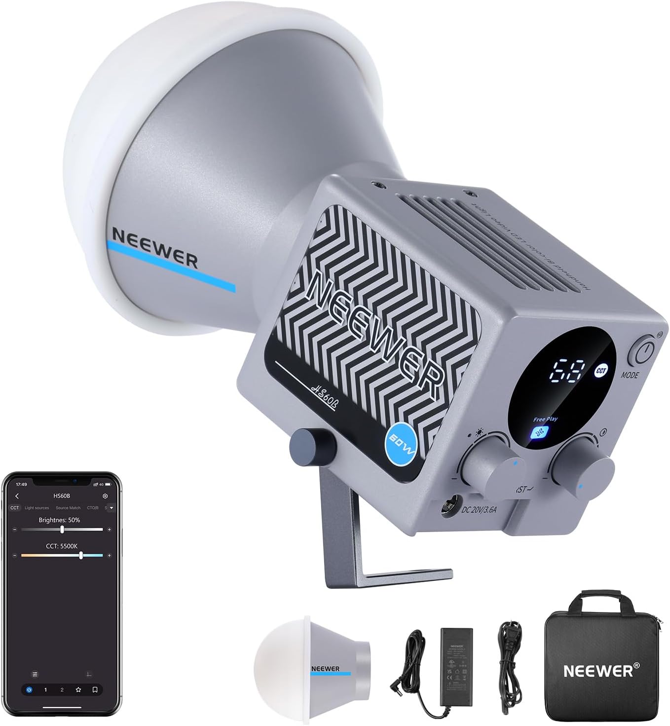 NEEWER HS60B Mini Video Light for Professional Photography Use