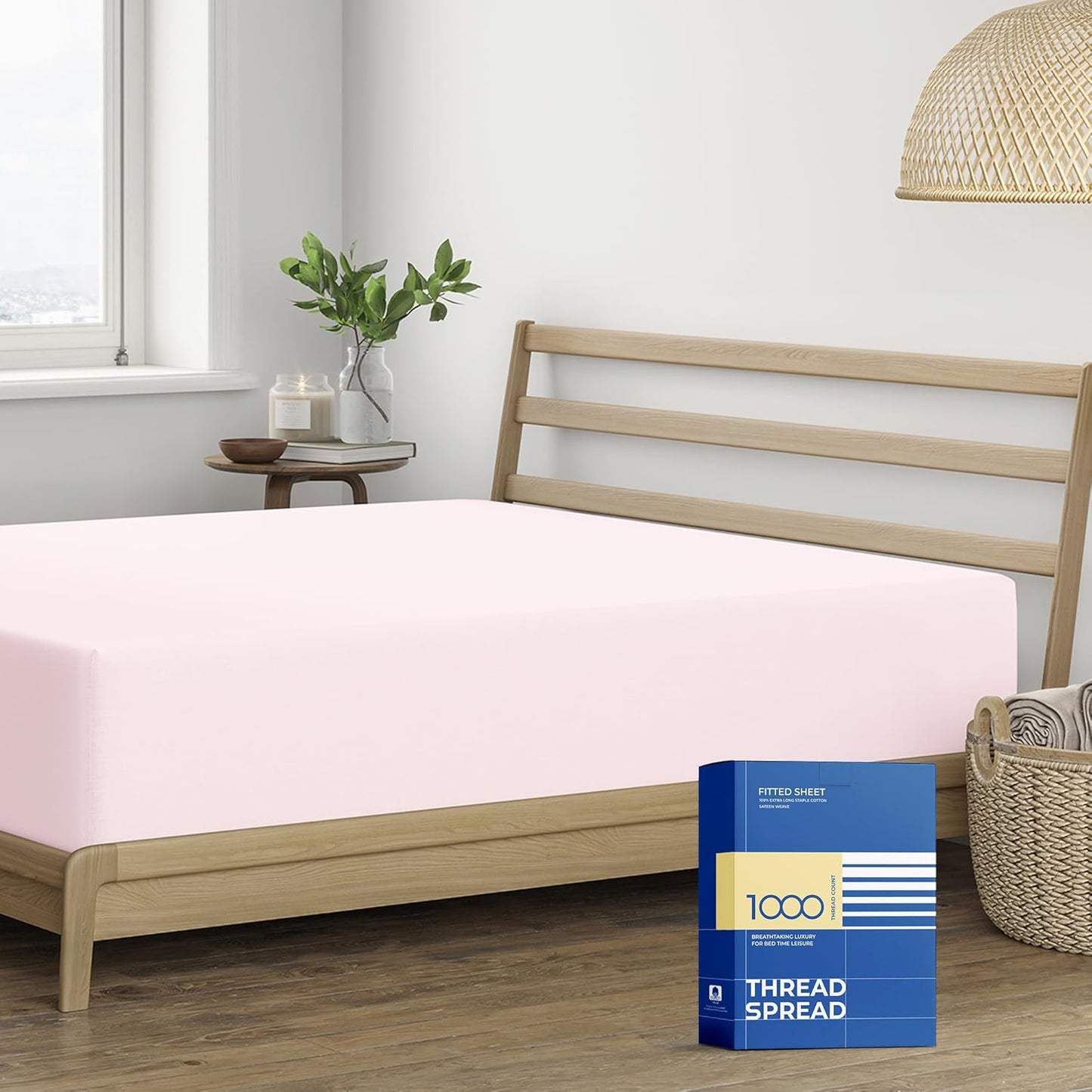100% Egyptian Cotton Fitted Sheet Queen Size for Luxurious Sleep