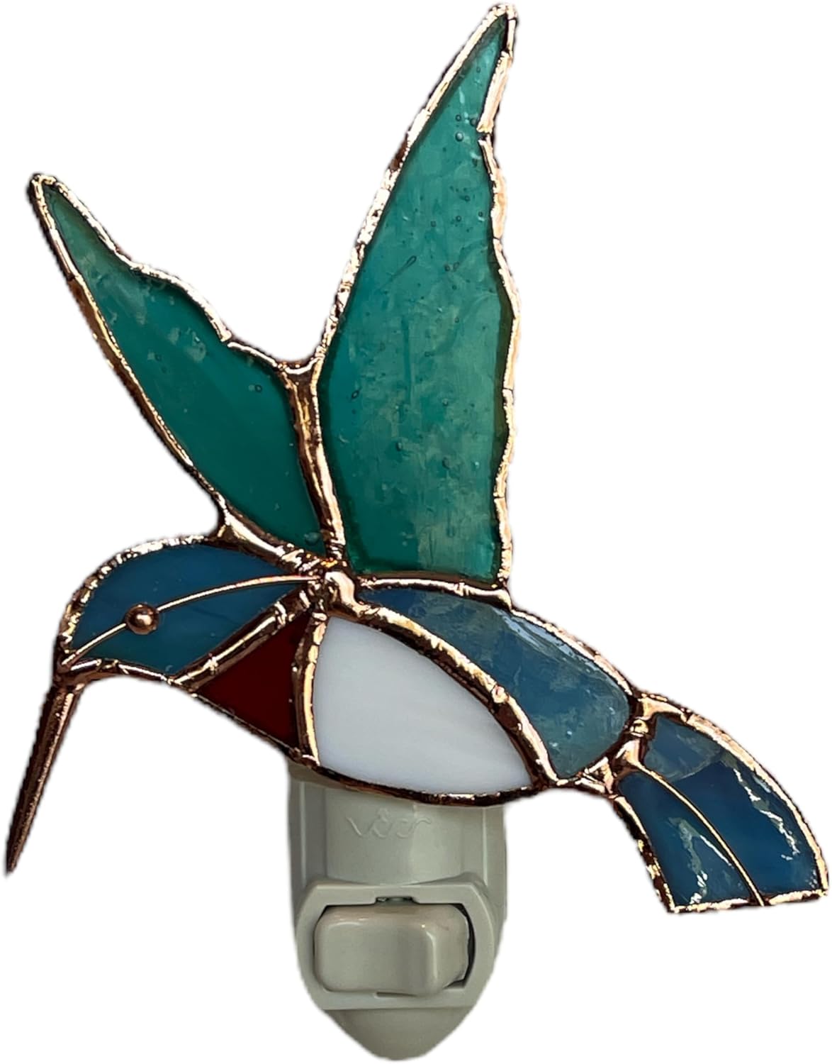 Gift Essentials Hummingbird Night Light - Stained Glass Design