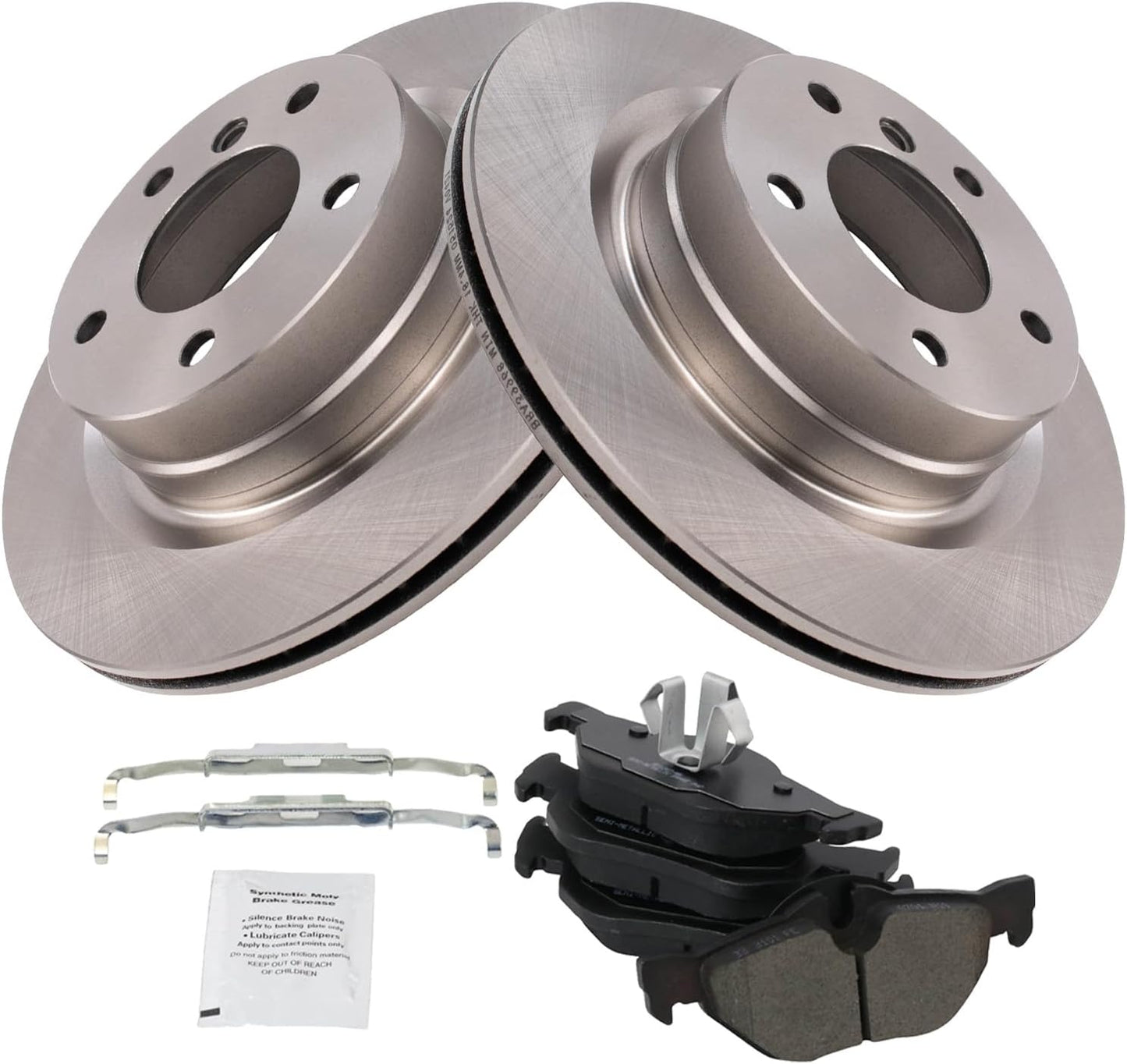 TRQ Rear Brake Pad & Rotor Kit for 2007-2013 BMW 328i