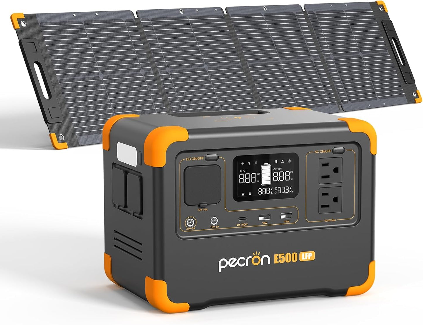 Pecron E500LFP Solar Generator - Fast Charging Power Station