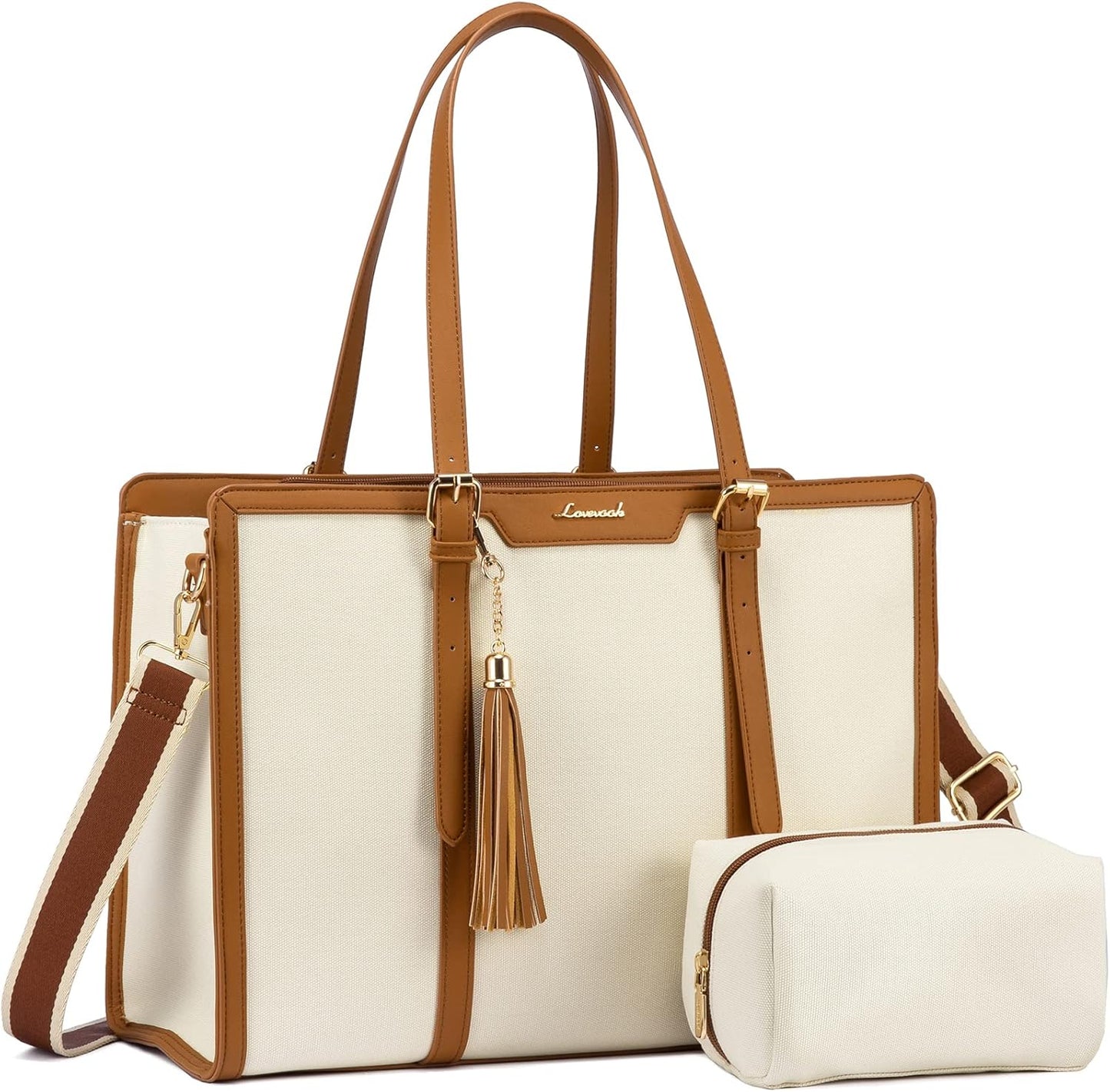 LOVEVOOK Laptop Bag for Women - Stylish 15.6 inch Tote