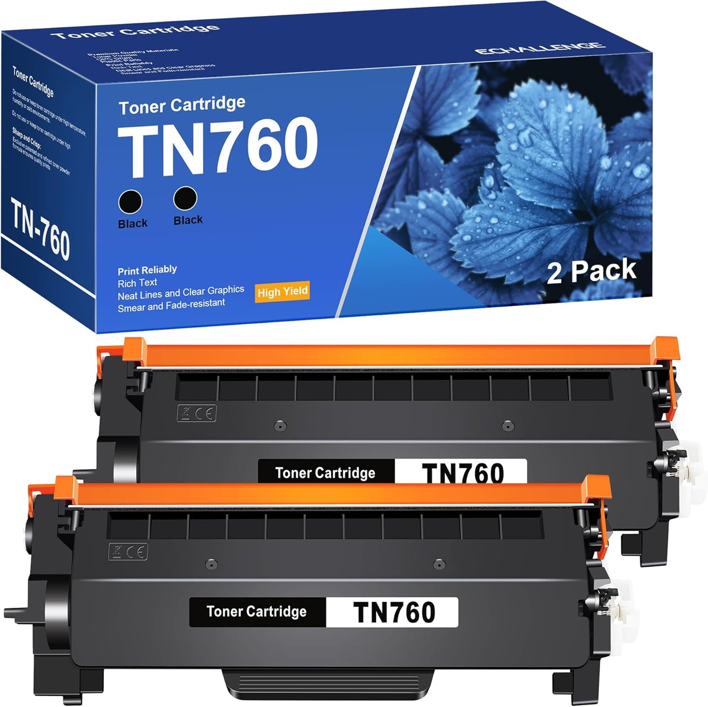 TN760 Toner Cartridges for Brother Printers - High Yield Quality