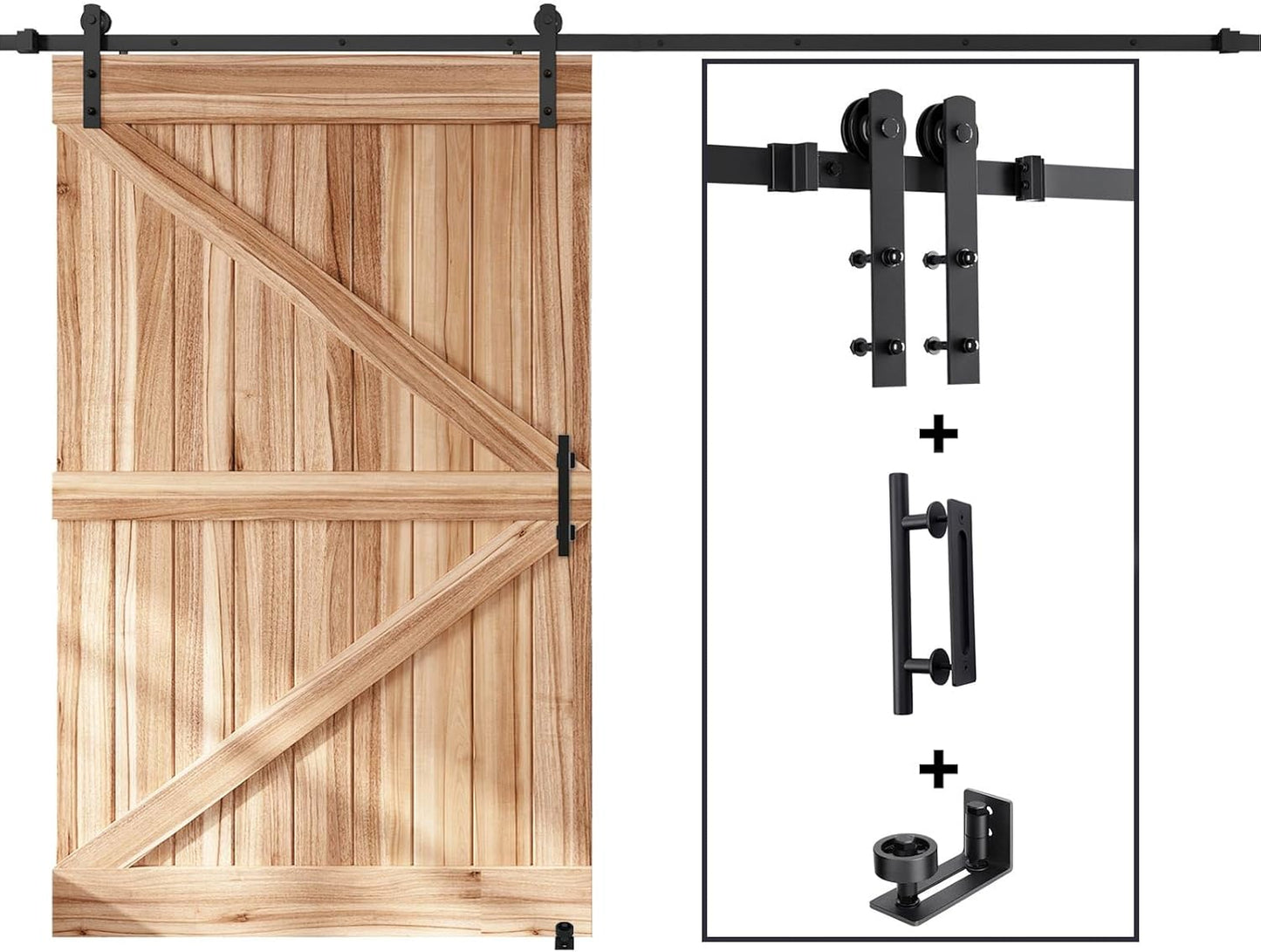 EaseLife 10 FT Sliding Barn Door Track Kit for Smooth Operation
