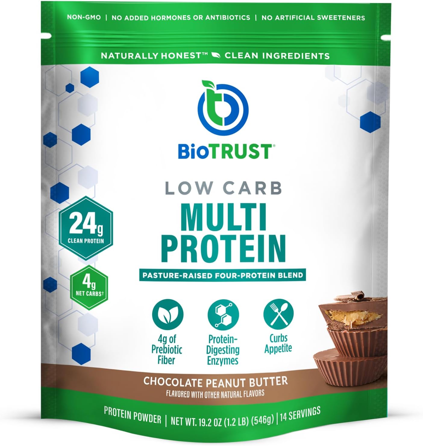Low Carb Protein Powder with Grass-Fed Whey & Casein Blend 23G