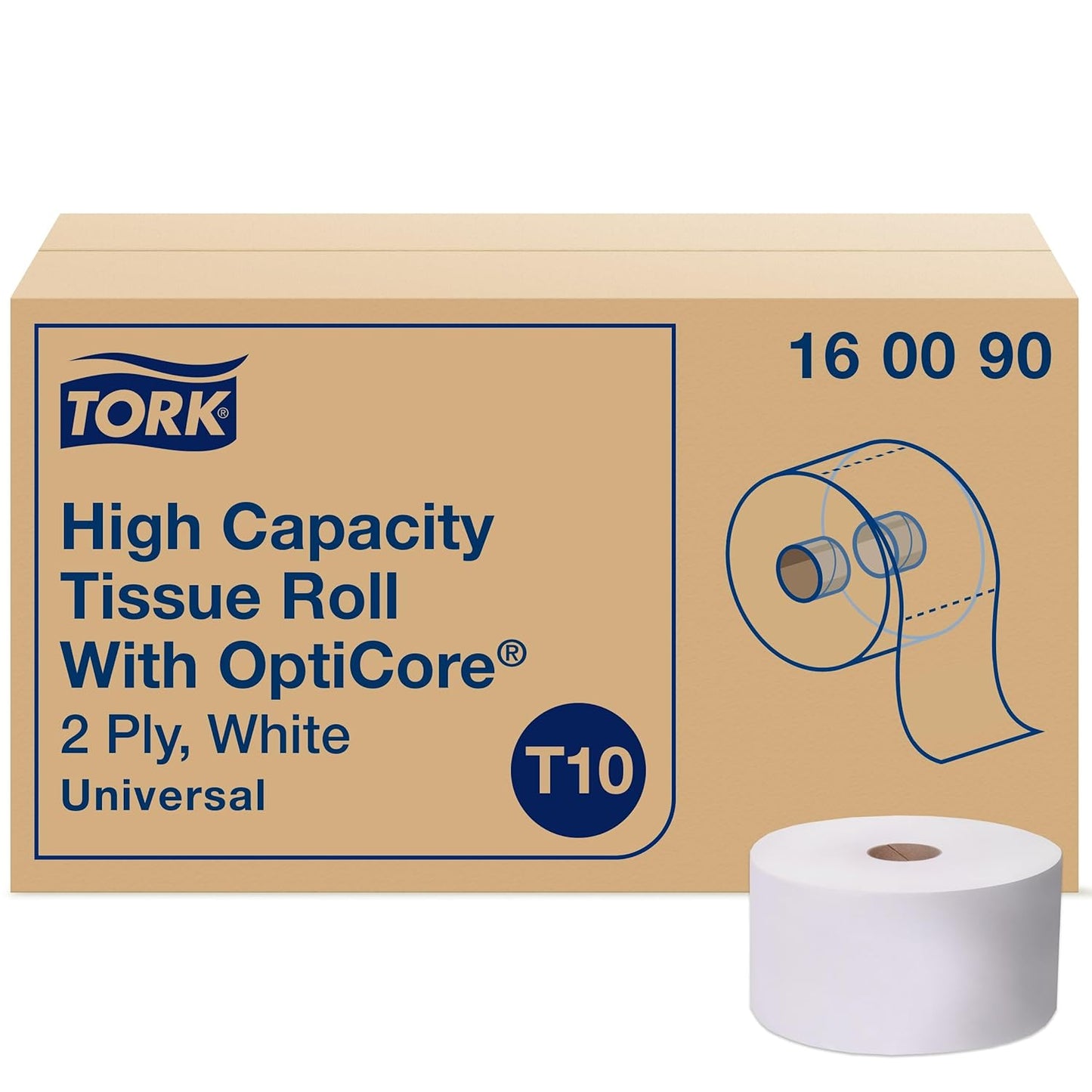 Tork OptiCore Mid-size Toilet Paper Rolls for Hygiene and Value