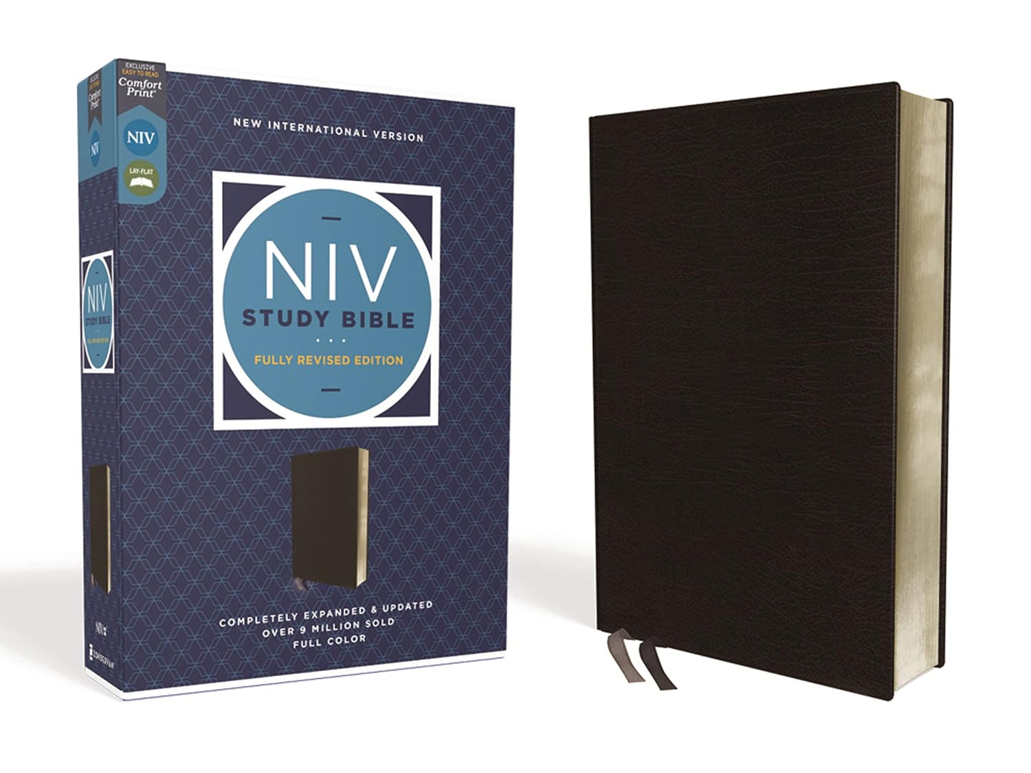 NIV Study Bible Fully Revised Edition in Bonded Leather Black