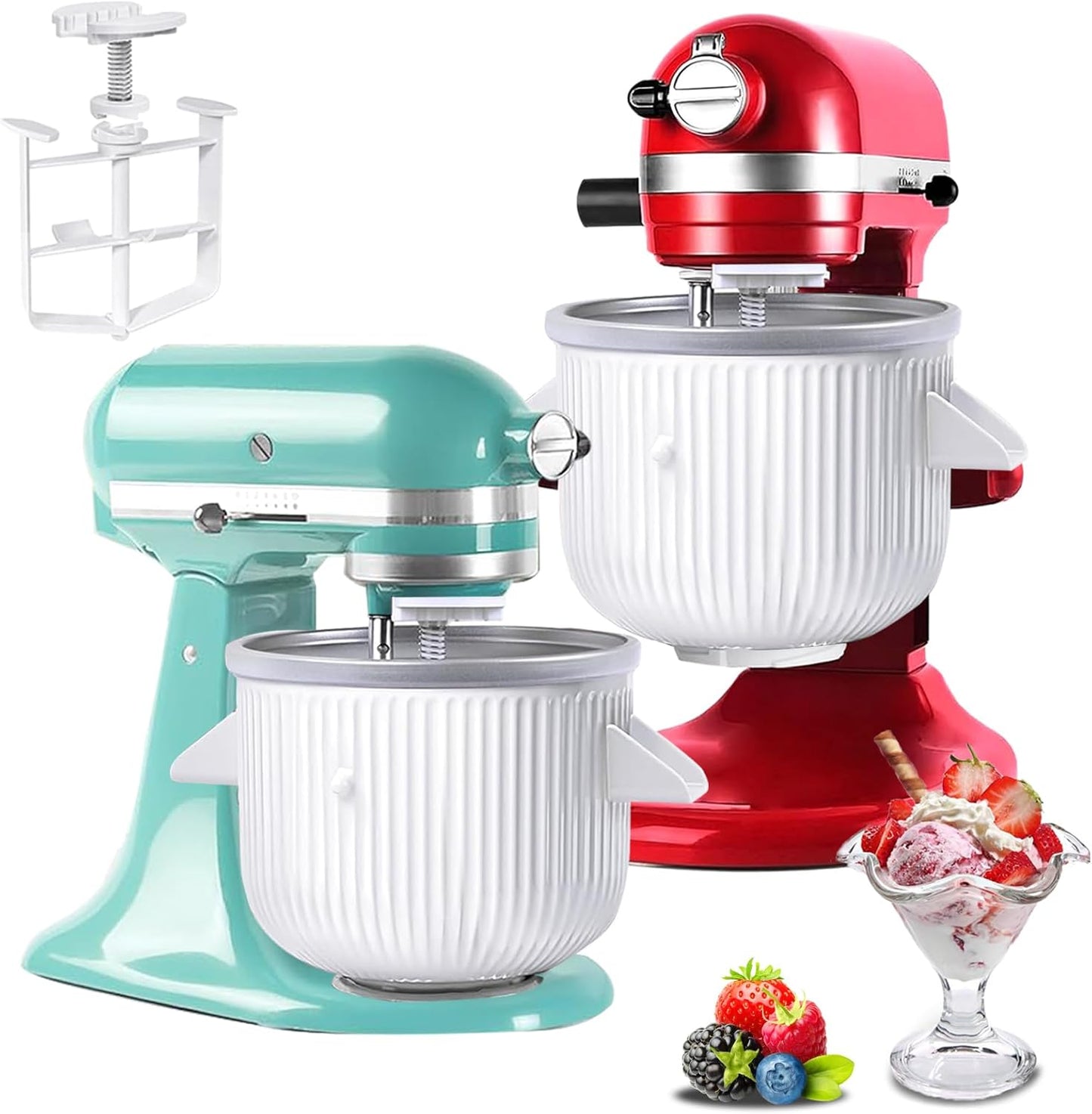 Ice Cream Maker Attachment for KitchenAid Stand Mixer - 2 Quart