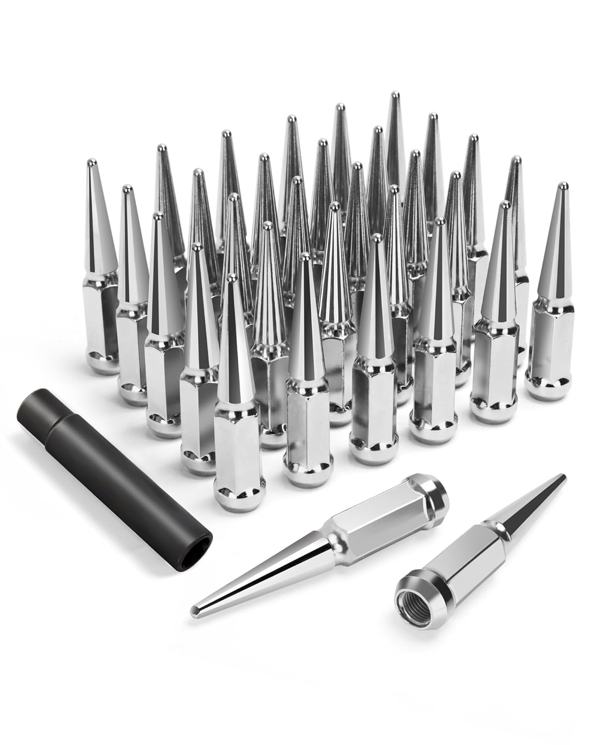 9/16-18 Spike Lug Nuts for Dodge Ram and Ford Trucks - 32PCS