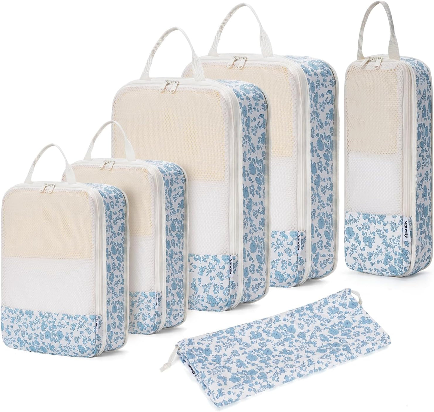 Narwey Compression Packing Cubes for Travel Organizers Set