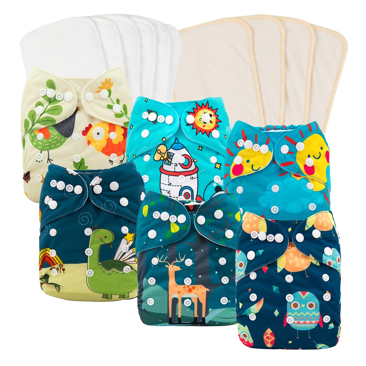 babygoal Rash-Free Cloth Diapers Set
